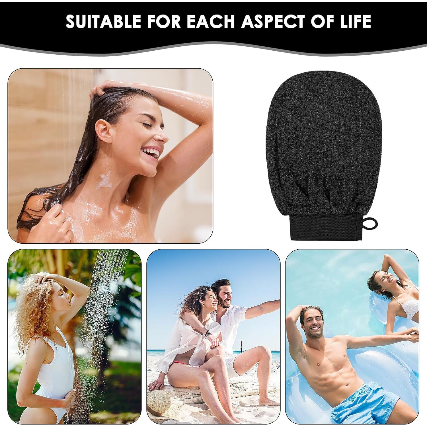 Guante Exfoliante Corporal WY LIGHTING Negro 15.5x21 cm