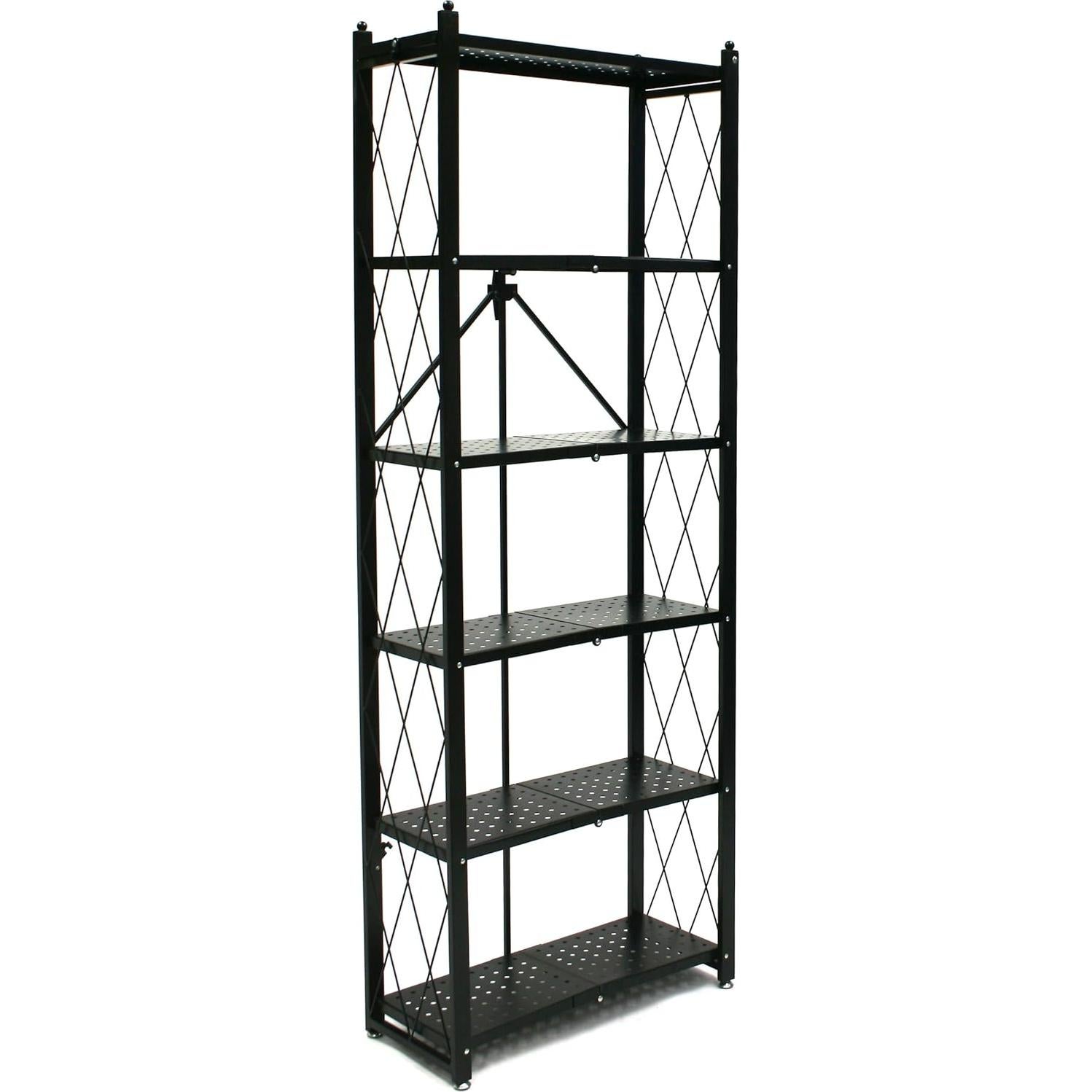 Estantería Origami 6 Estantes Plegable Negra - Sin Ensamblaje