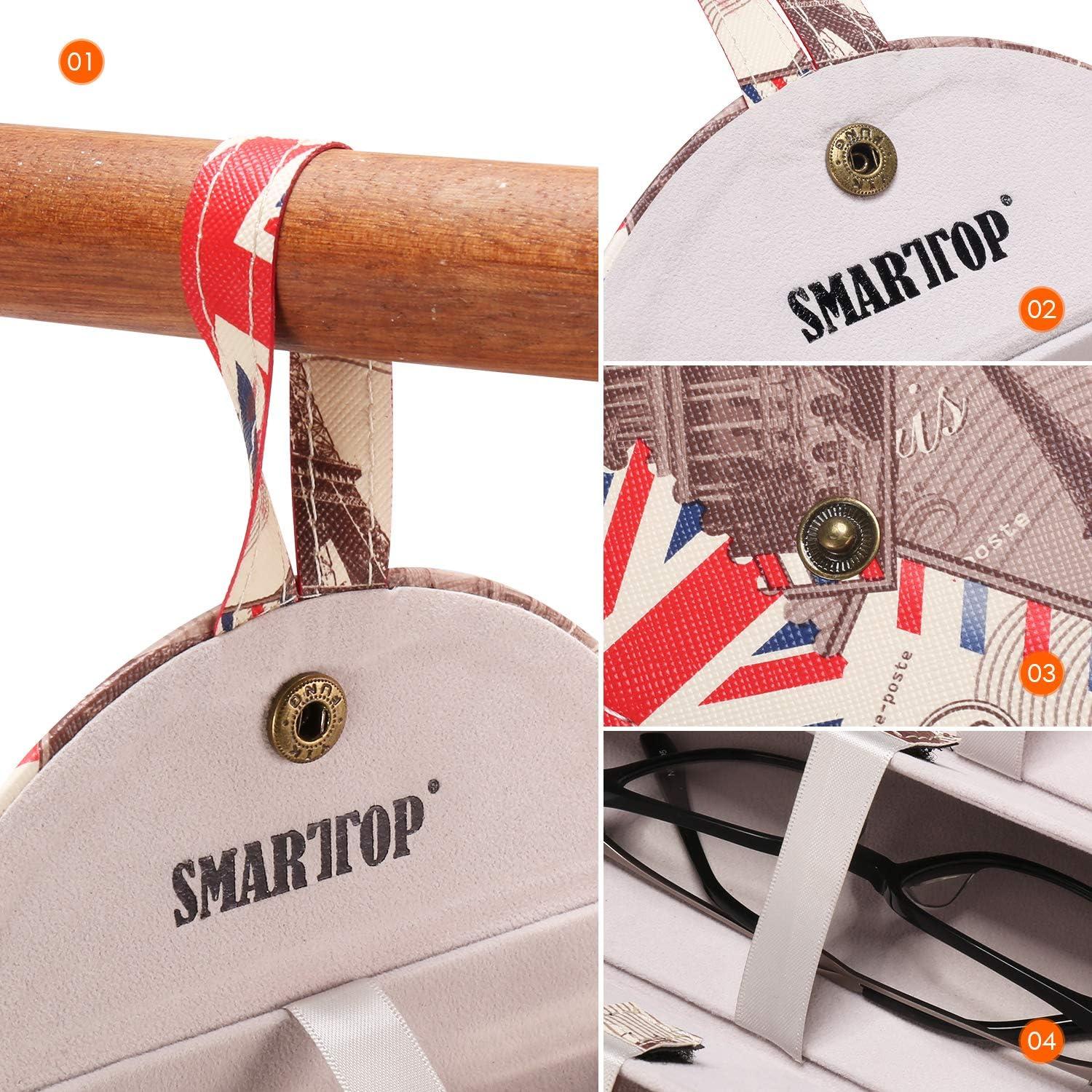 Organizador de Gafas de Sol SMARTTOP 5 Ranuras PU Portátil