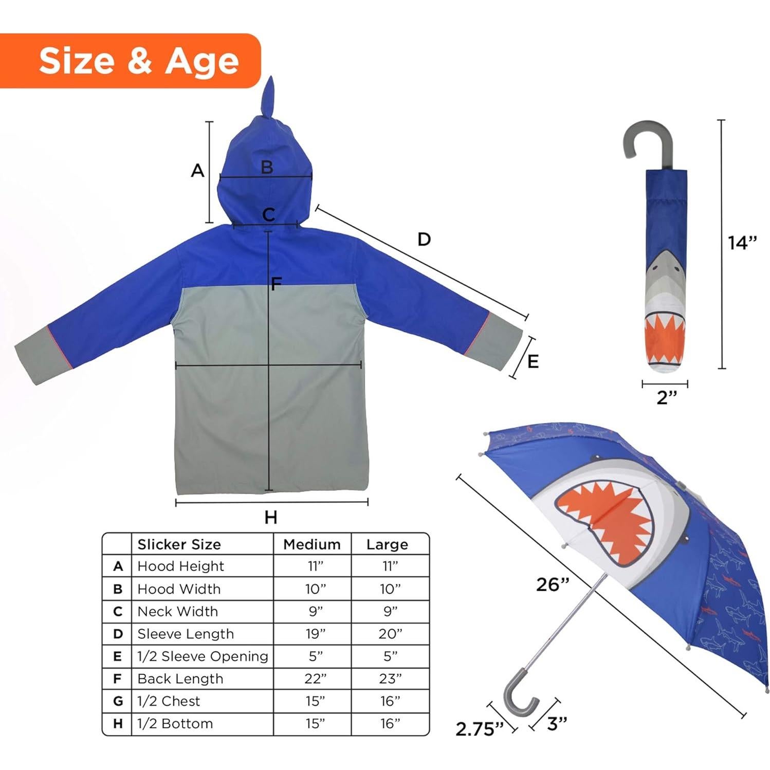 Paraguas y Chaqueta de Lluvia Addie & Tate para Niñas