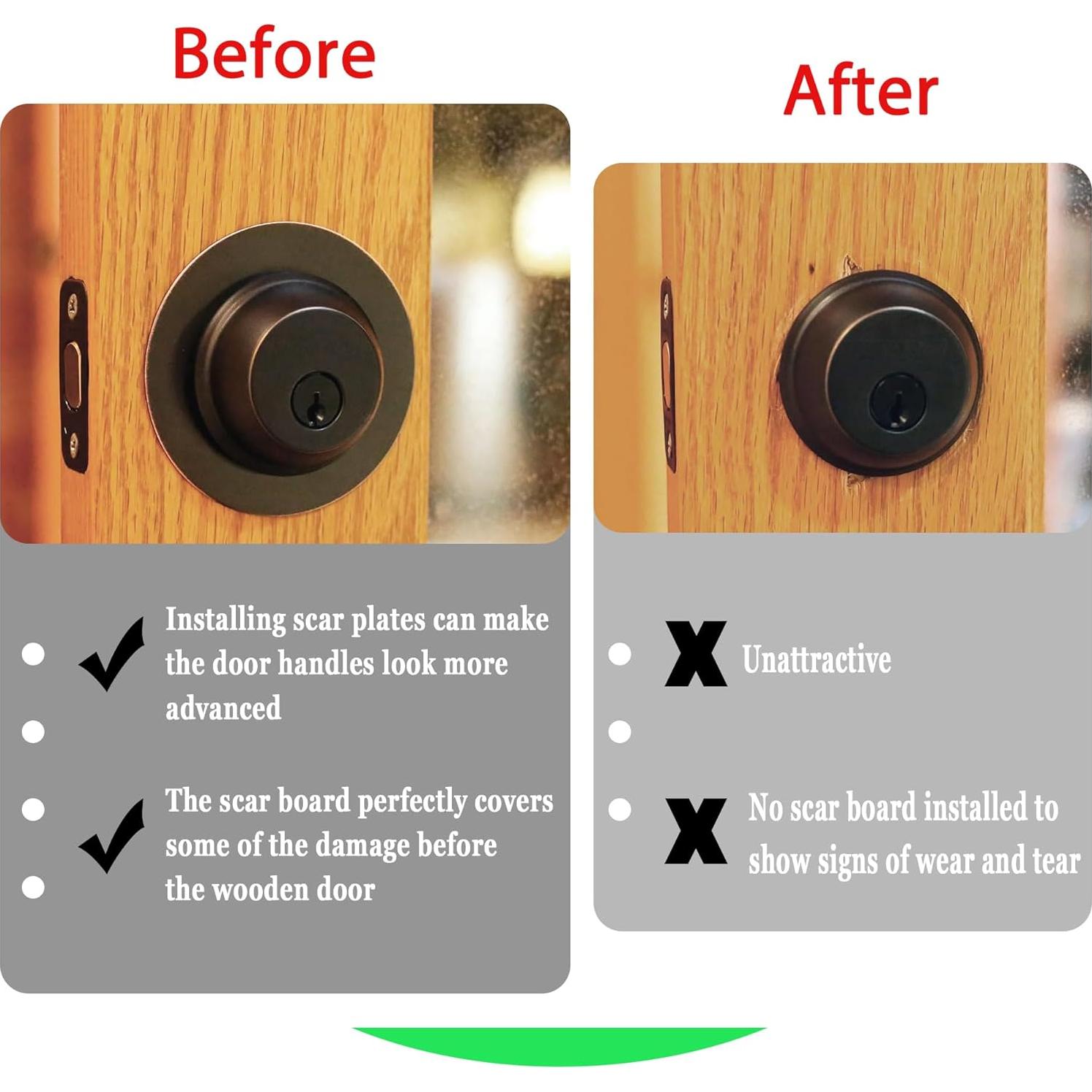 Placa de Cicatriz Rsoise 54 mm Interior 89 mm Exterior Negro 2 Pcs