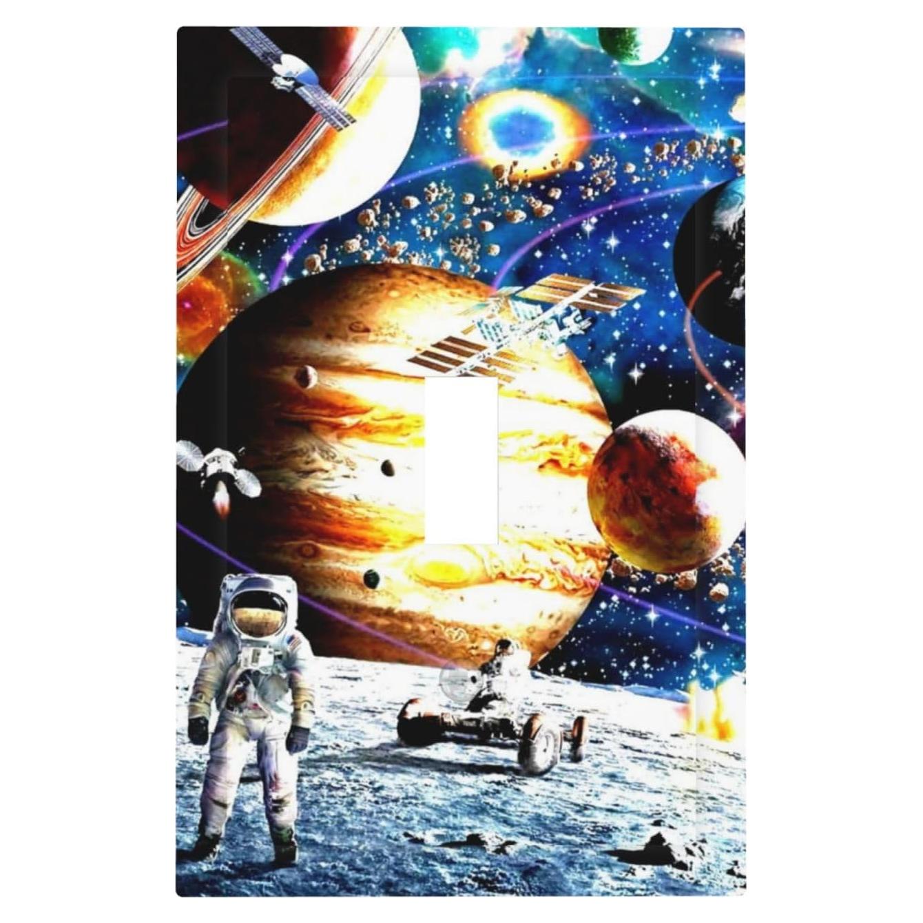 Placa de Interruptor Decorativa JIEXUTE Astronauta 1 Gang