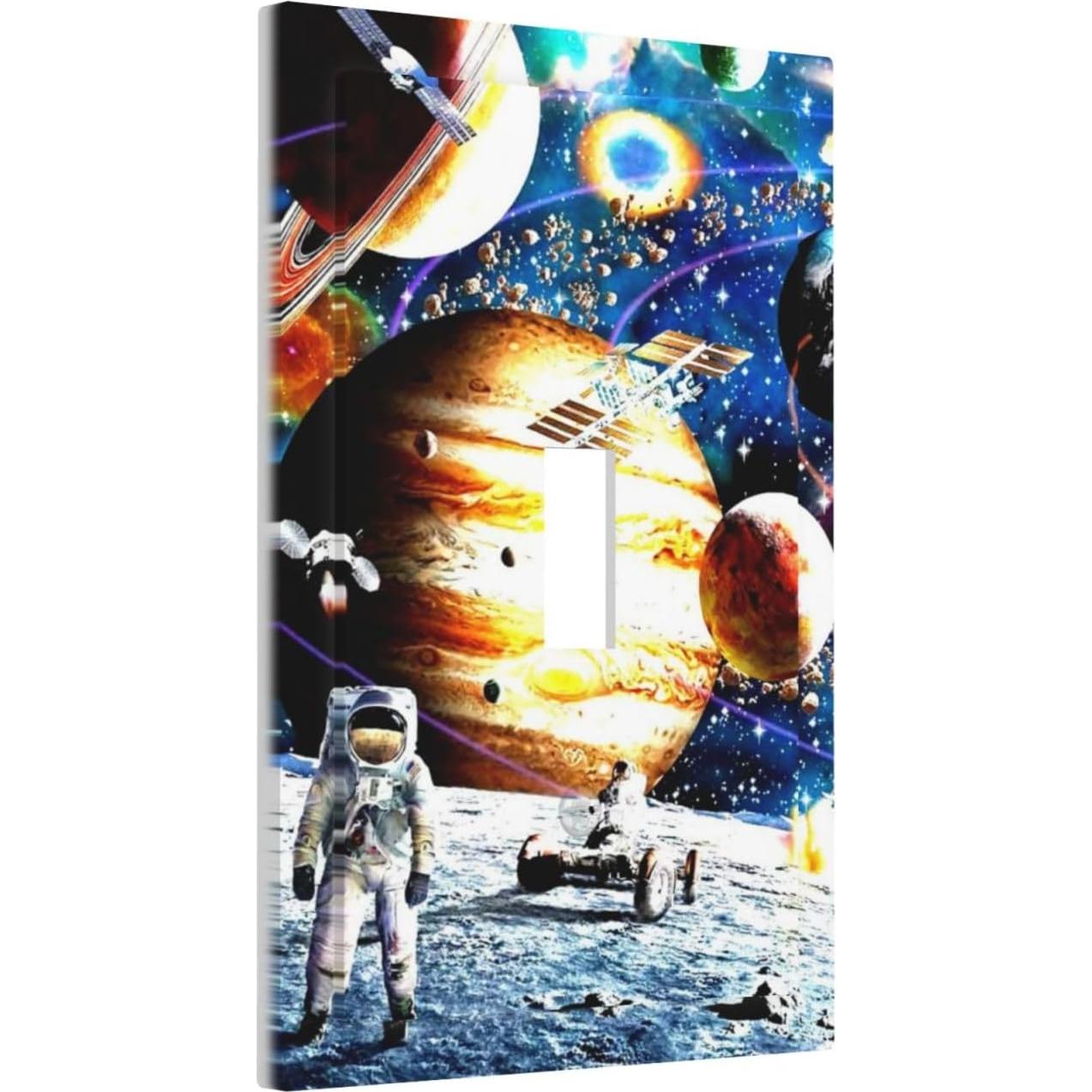 Placa de Interruptor Decorativa JIEXUTE Astronauta 1 Gang
