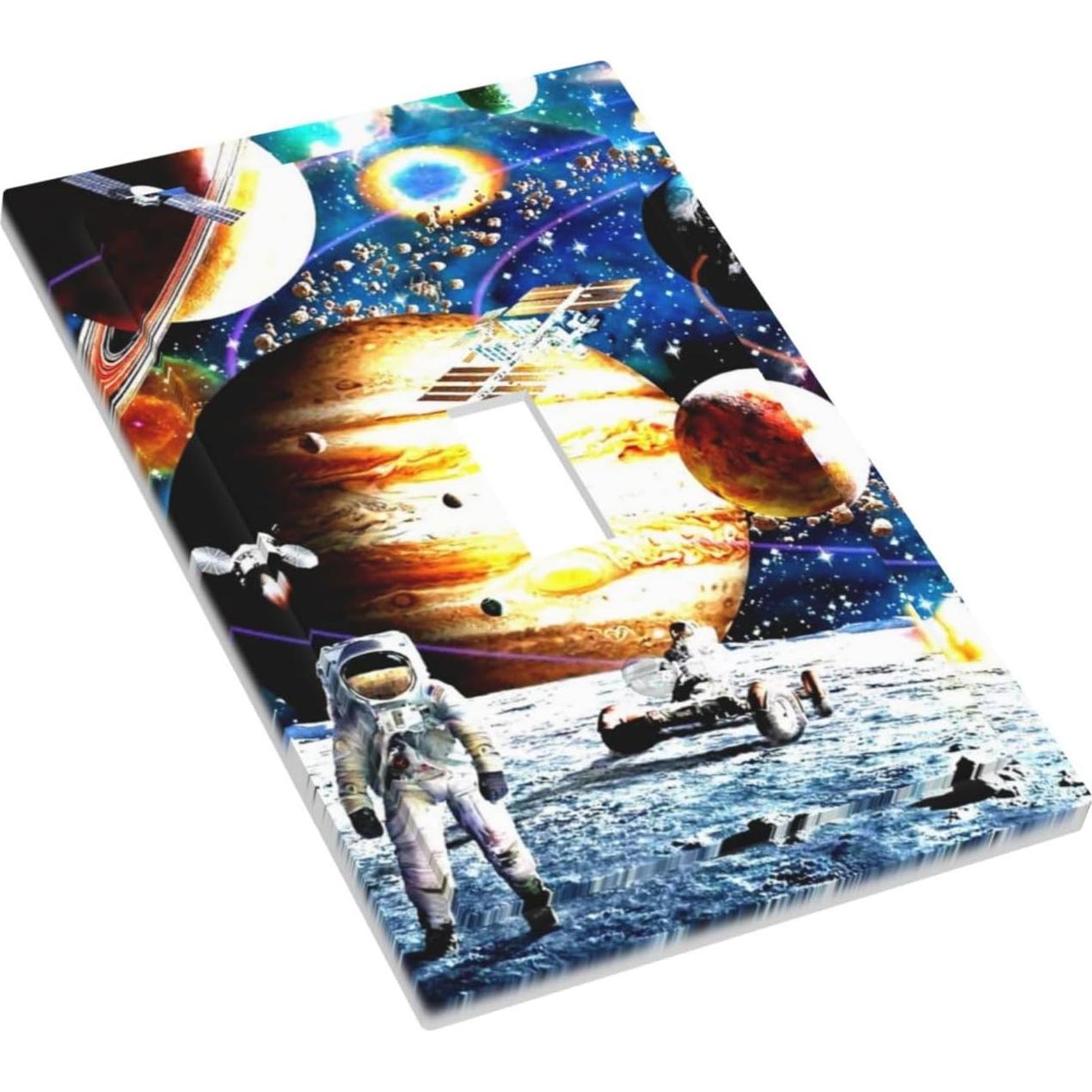Placa de Interruptor Decorativa JIEXUTE Astronauta 1 Gang