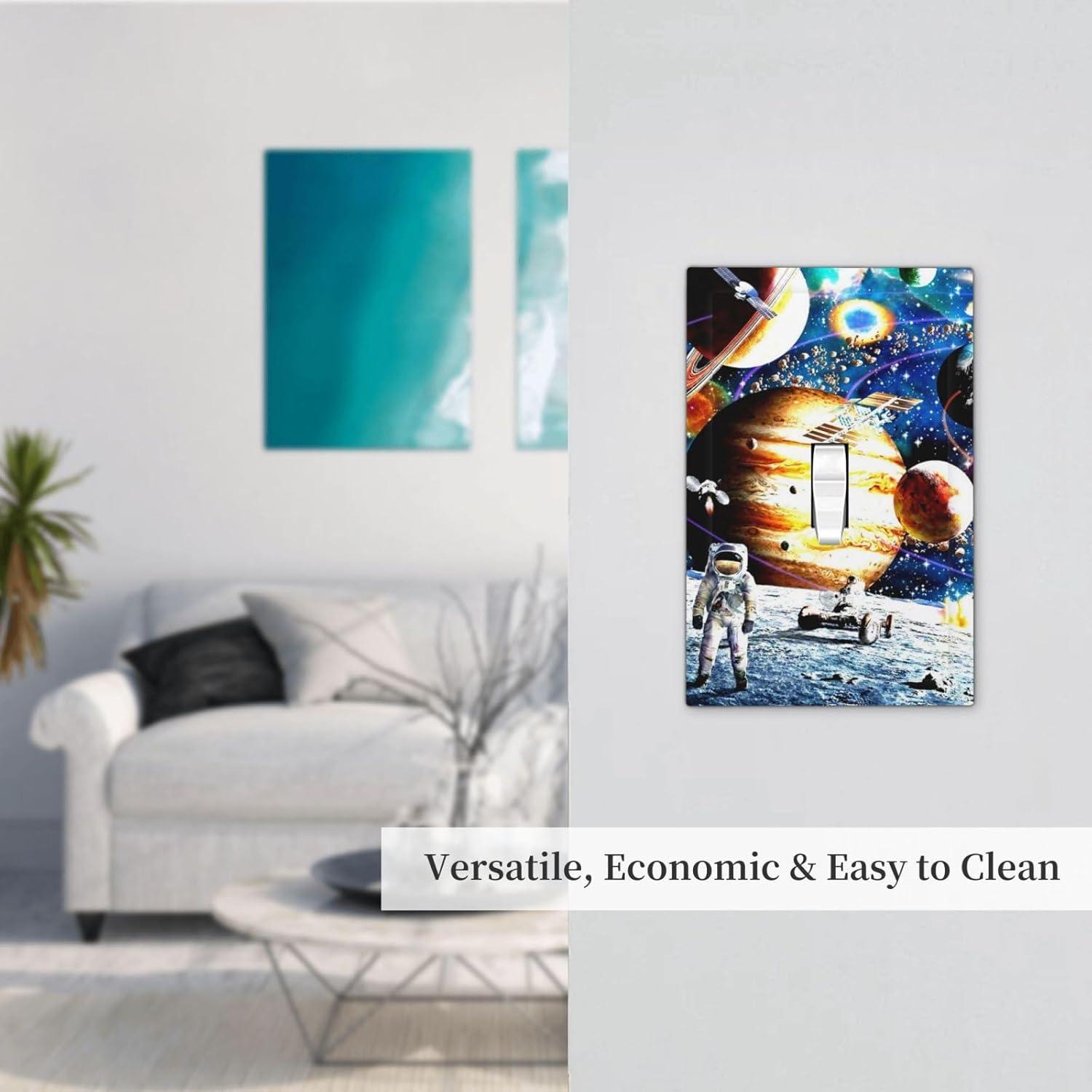 Placa de Interruptor Decorativa JIEXUTE Astronauta 1 Gang