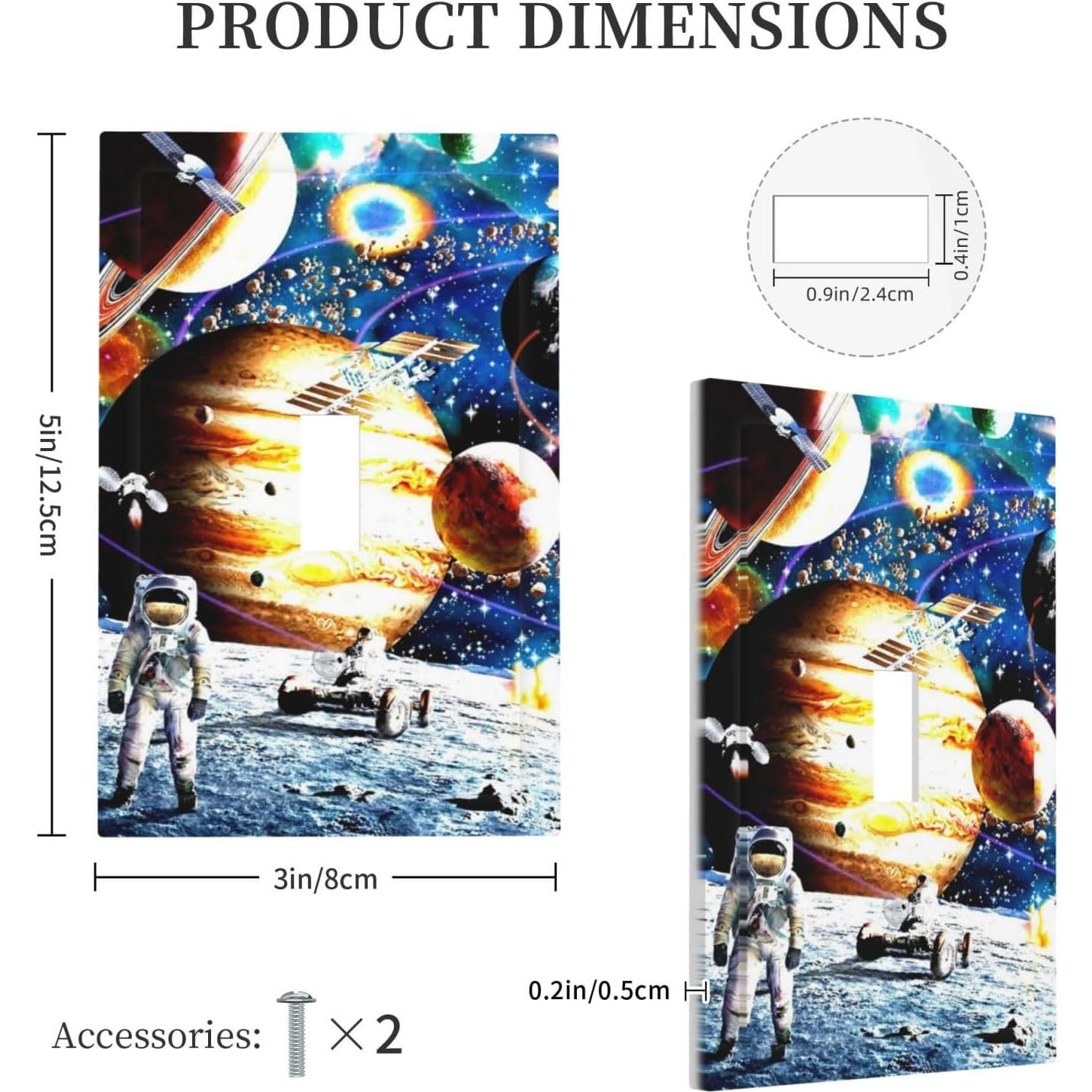 Placa de Interruptor Decorativa JIEXUTE Astronauta 1 Gang