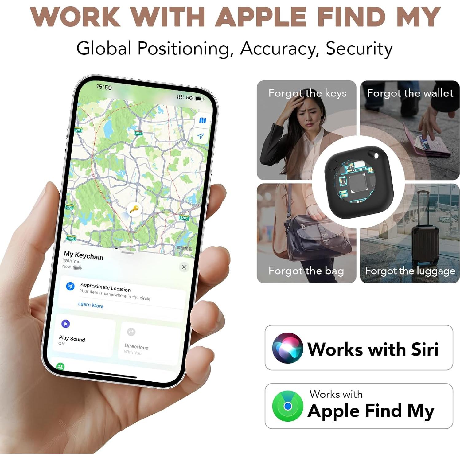 Rastreador Inteligente Natyos con Alarma y Batería CR2032