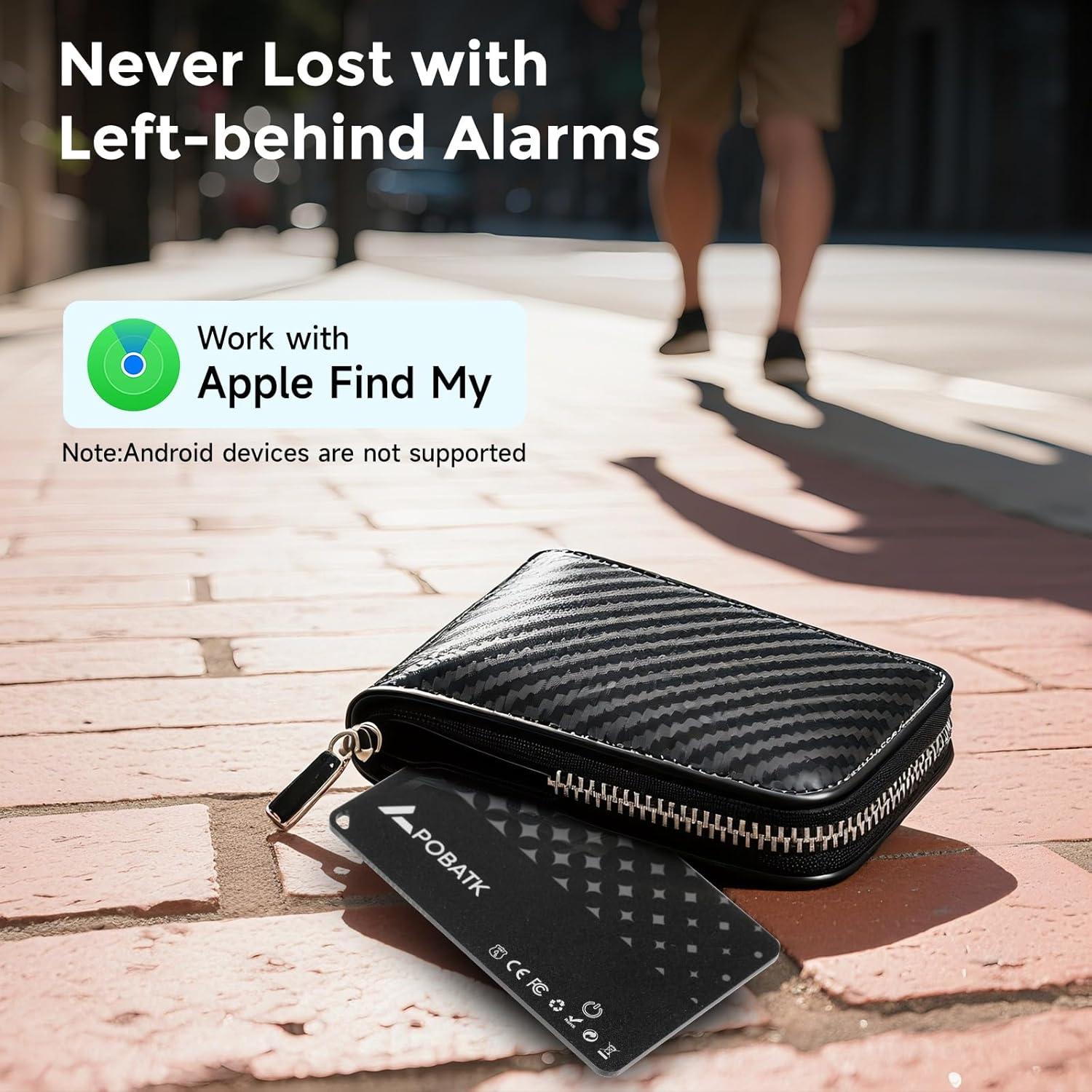 Tarjeta rastreadora recargable APOBATK para Apple Find My