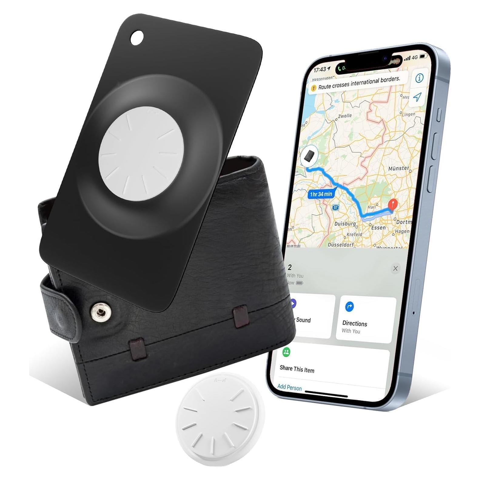 Rastreador Bluetooth HONGTOP H Slim-Black, Cartera Ultra Delgada