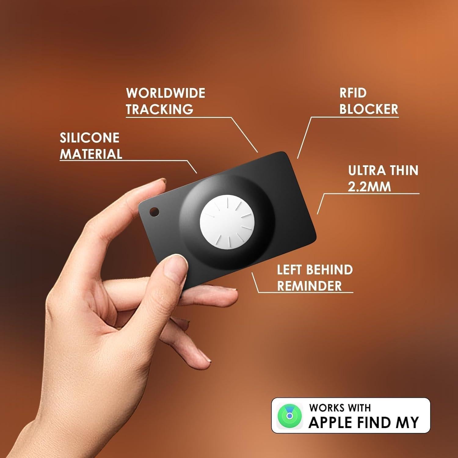 Rastreador Bluetooth HONGTOP H Slim-Black, Cartera Ultra Delgada