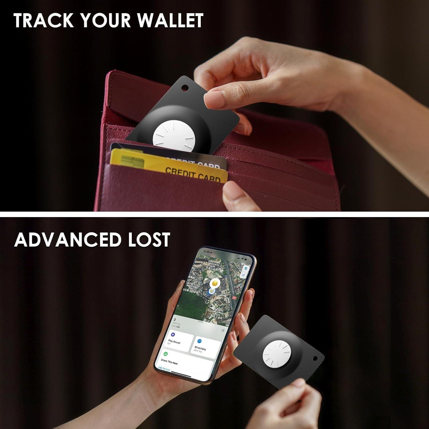 Rastreador Bluetooth HONGTOP H Slim-Black, Cartera Ultra Delgada