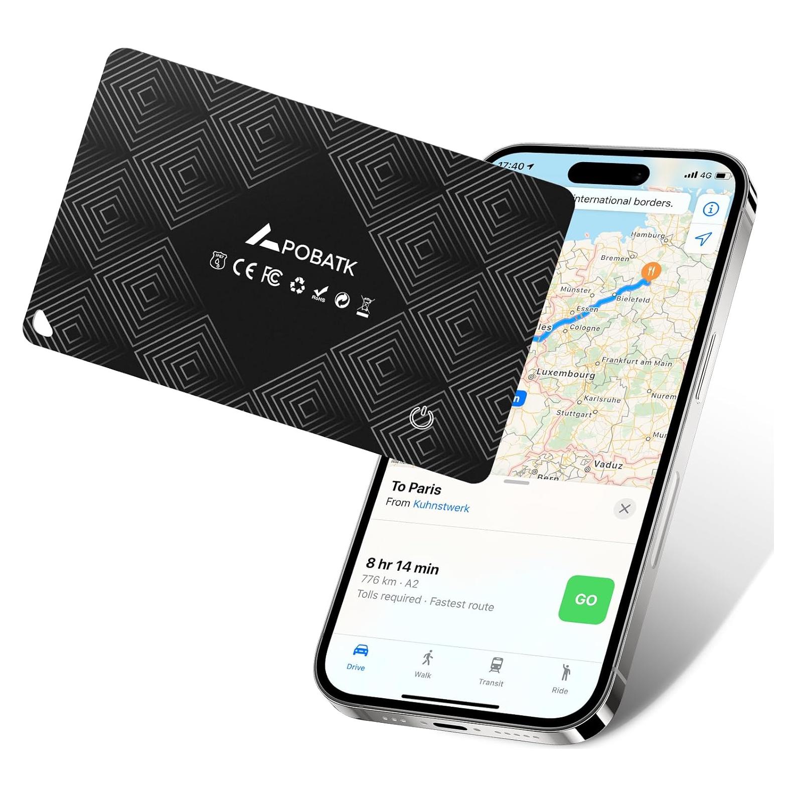 Tarjeta Rastreadora Ultra Delgado Apple Find My - Negro