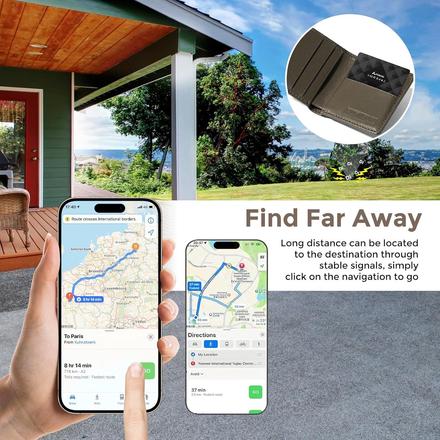 Tarjeta Rastreadora Ultra Delgado Apple Find My - Negro