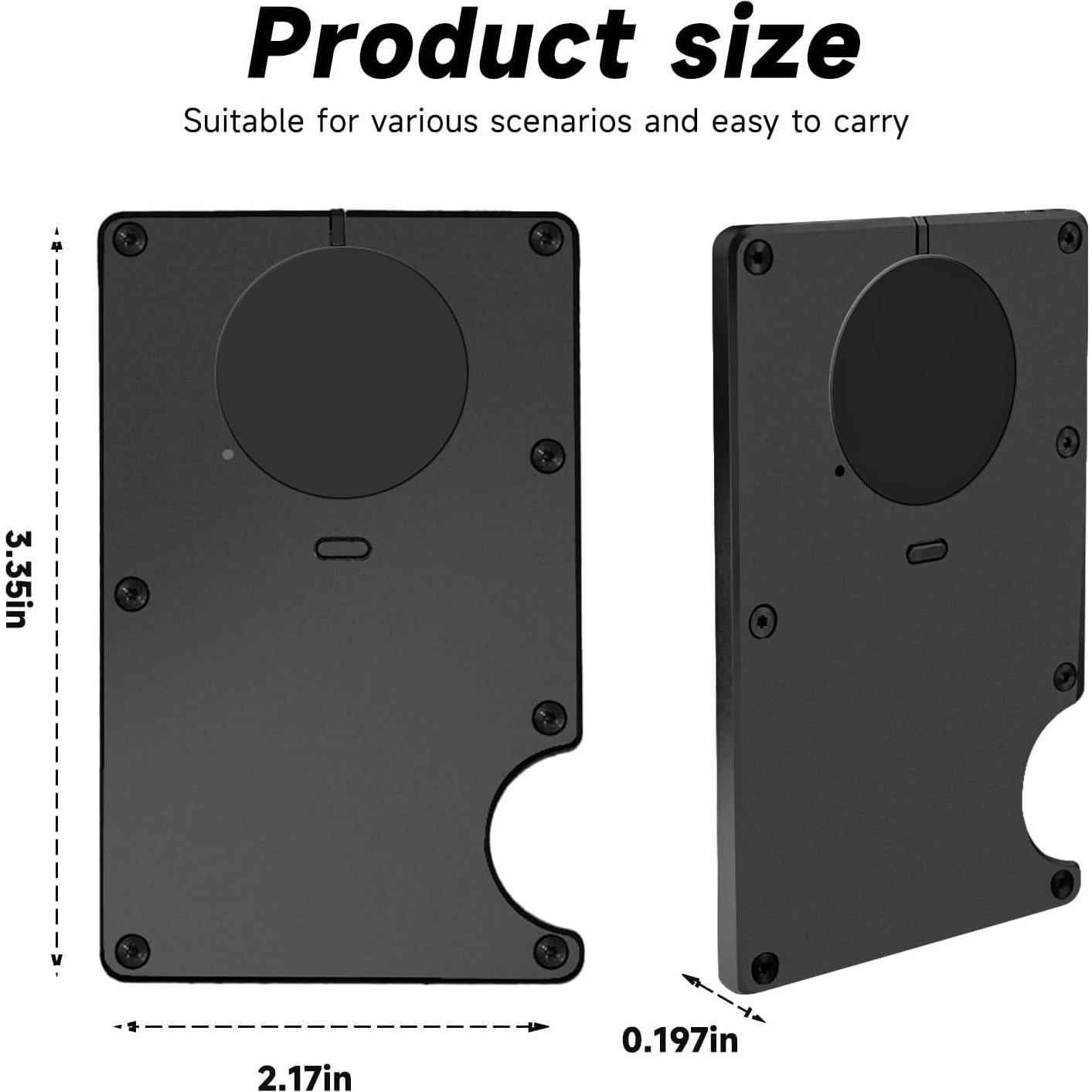 Tarjeta Localizadora Bluetooth QEG AirWallet Negra 8.5x5.6cm