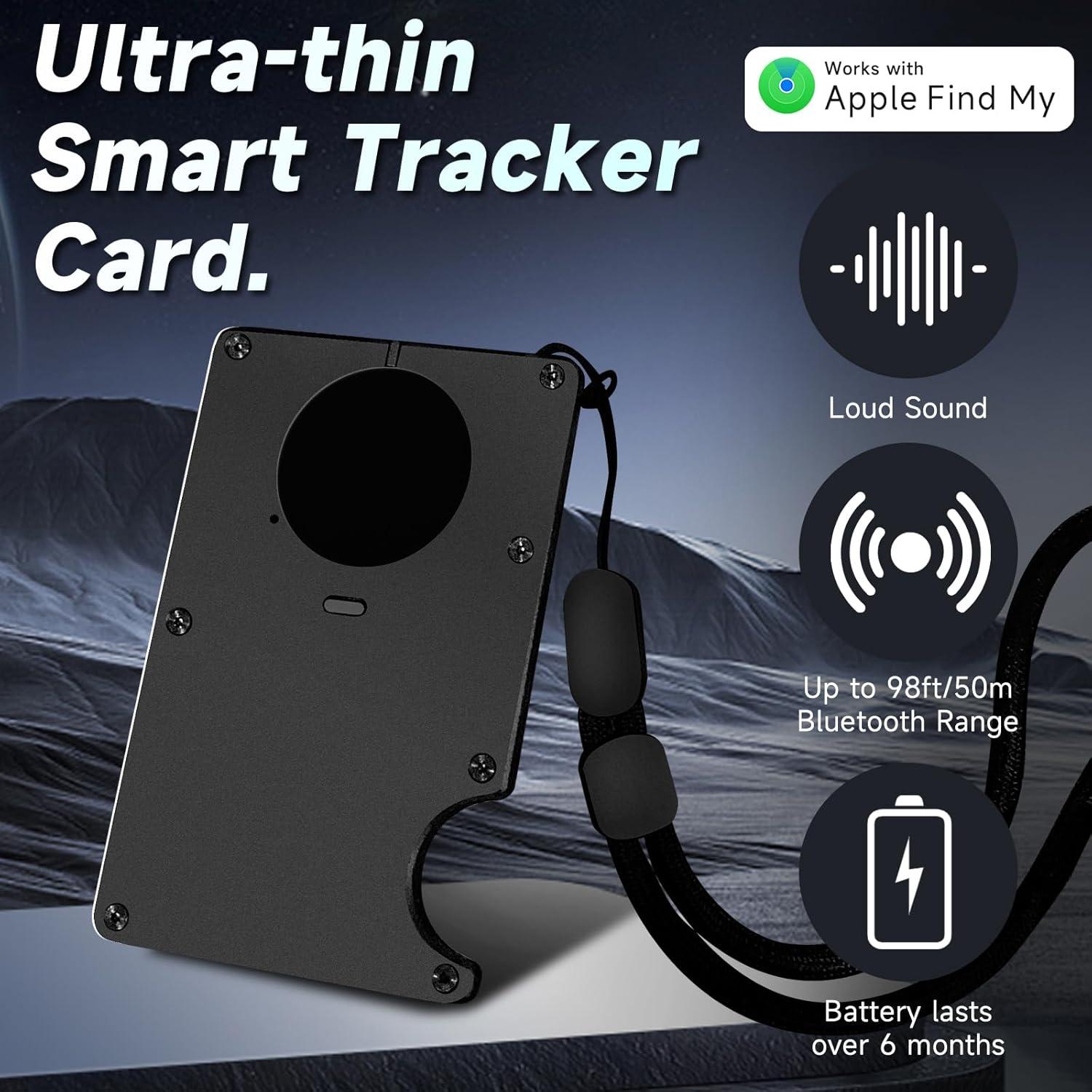 Tarjeta Localizadora Bluetooth QEG AirWallet Negra 8.5x5.6cm