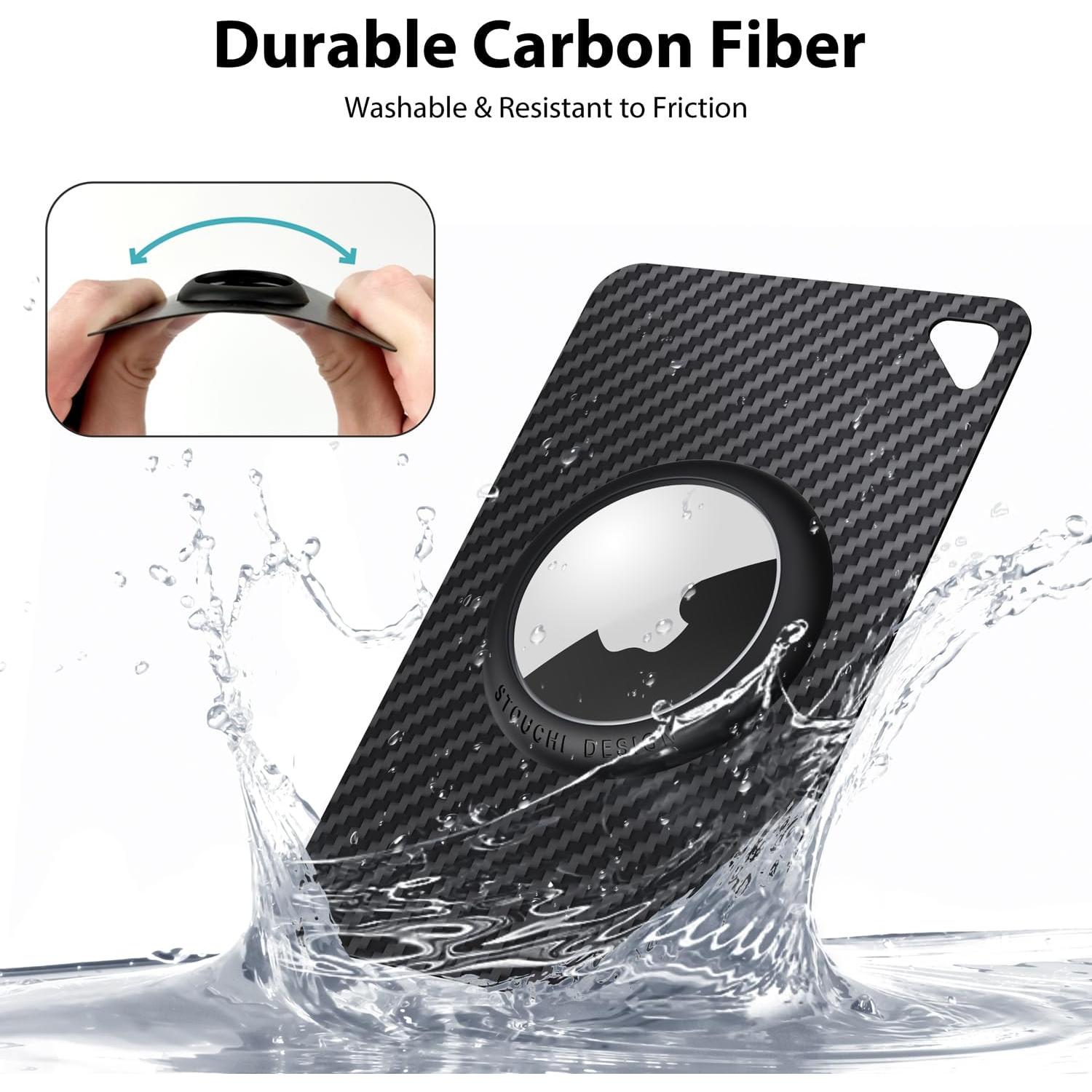 Soporte de Cartera para AirTag Stouchi - Fibra de Carbono 2 Pzs