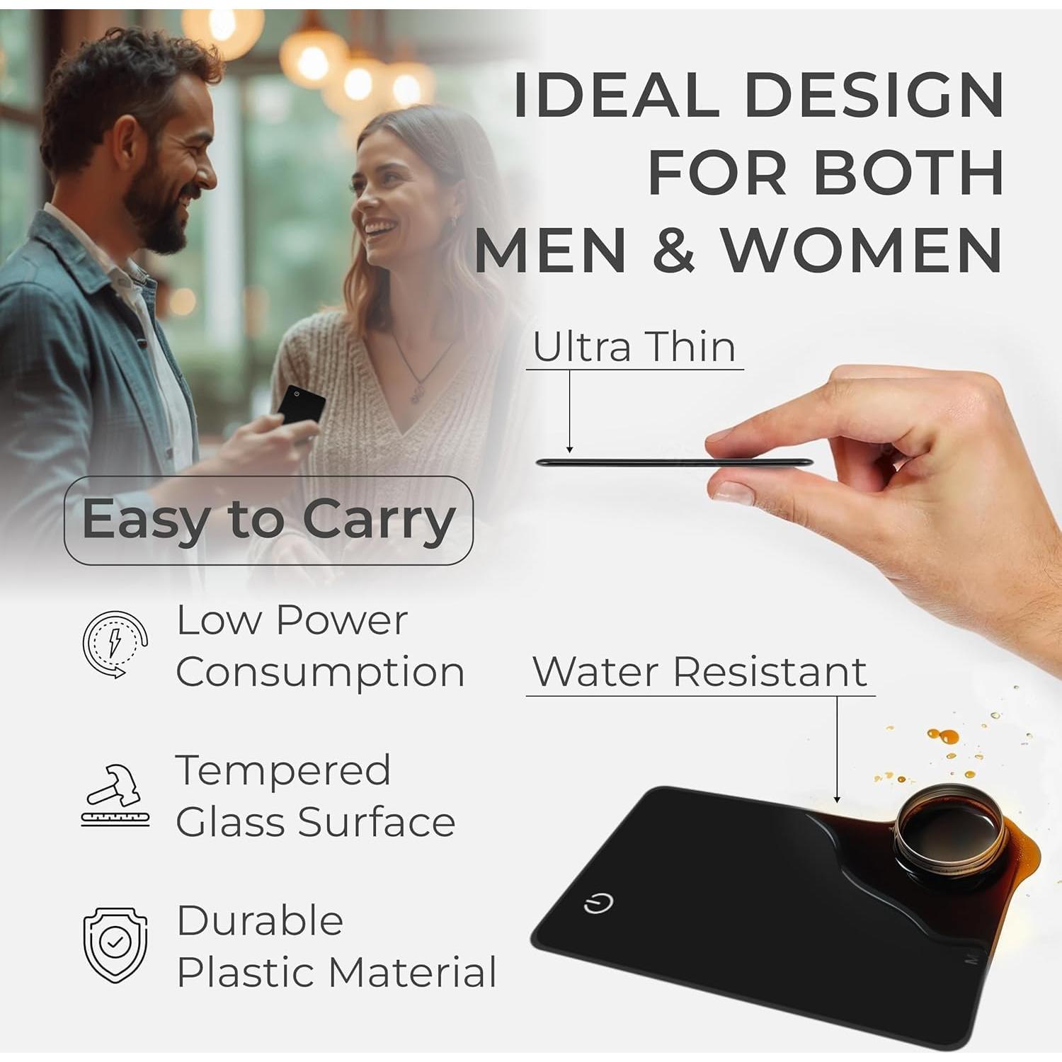 Tarjeta Localizadora de Cartera Skywin - Bluetooth, 76m, Negra