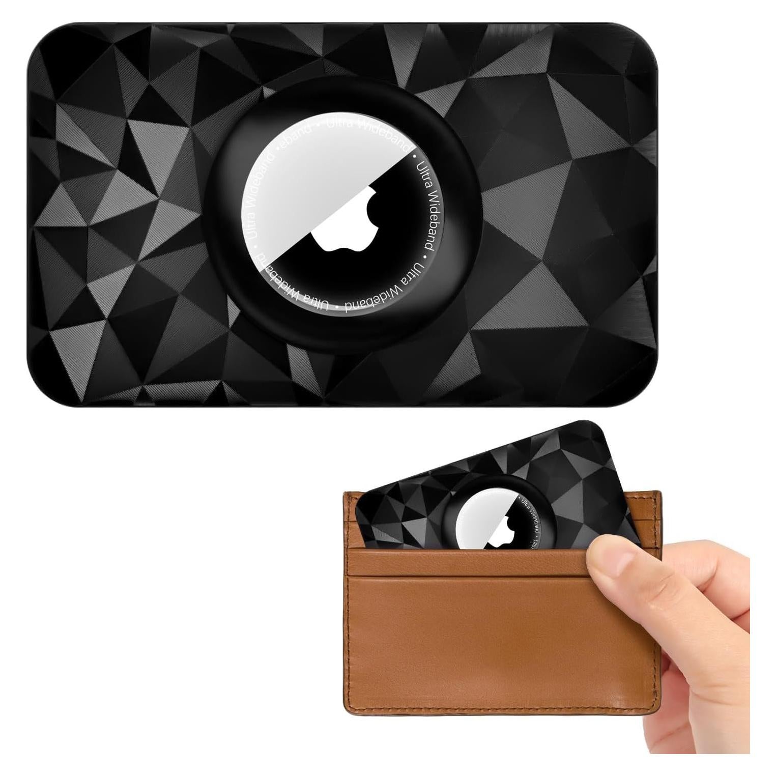 Soporte Ultra Delgado para Airtag Vsagier - Billetera Negro