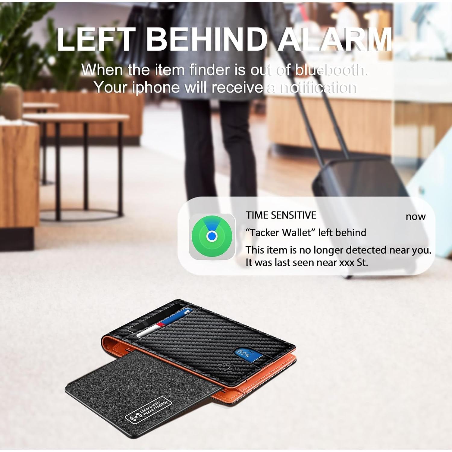 Tarjeta Rastreadora Bluetooth Apple Find My - Negro - Slim