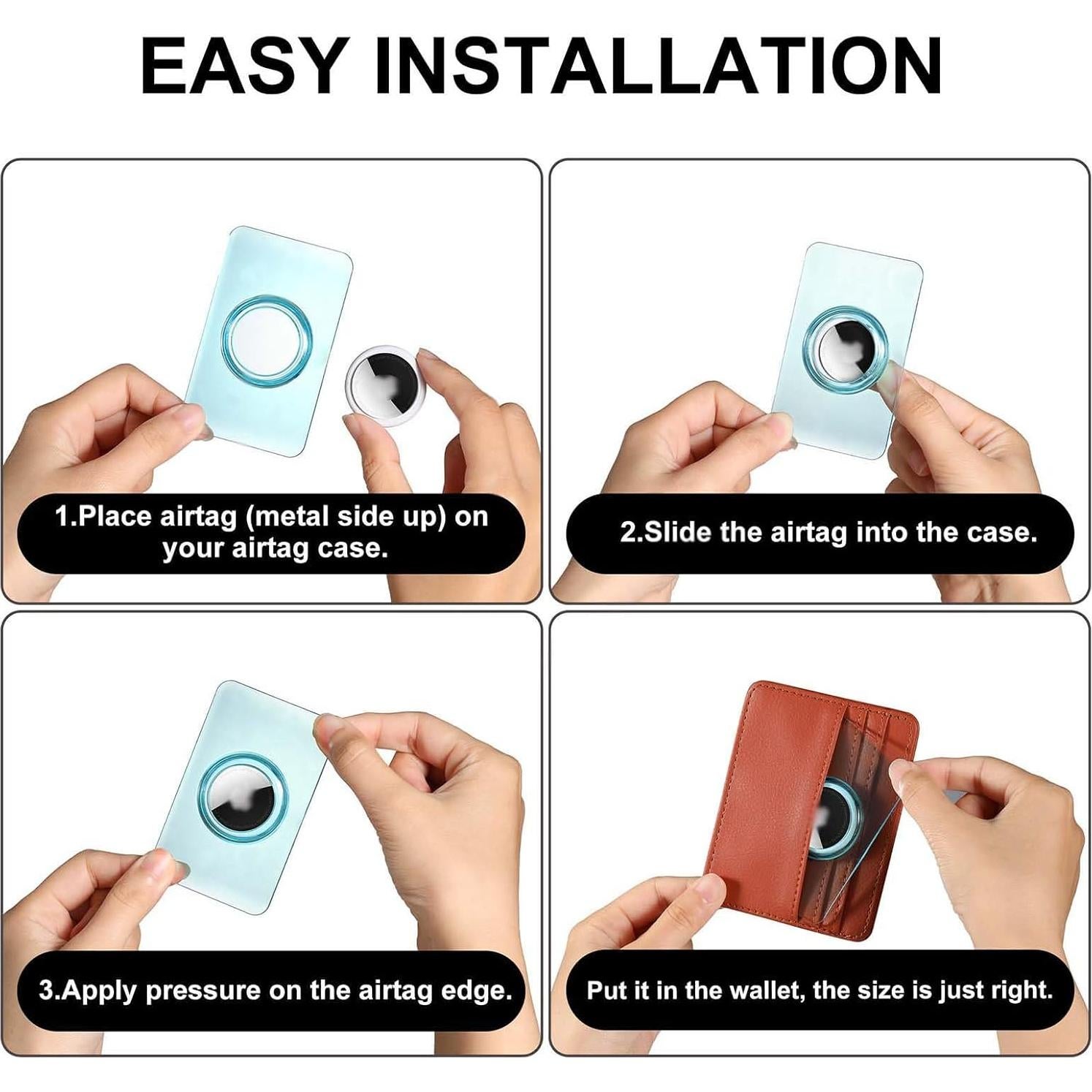 Soporte Ultra Delgado para Airtag Sifemp - Funda Cartera 2 Unidades