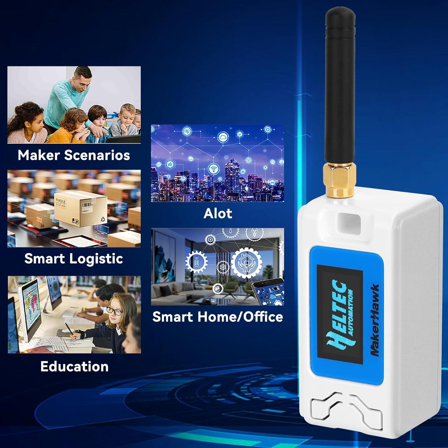 Placa de Desarrollo ESP32 LoRa V3 MakerHawk + Batería 1100mAh