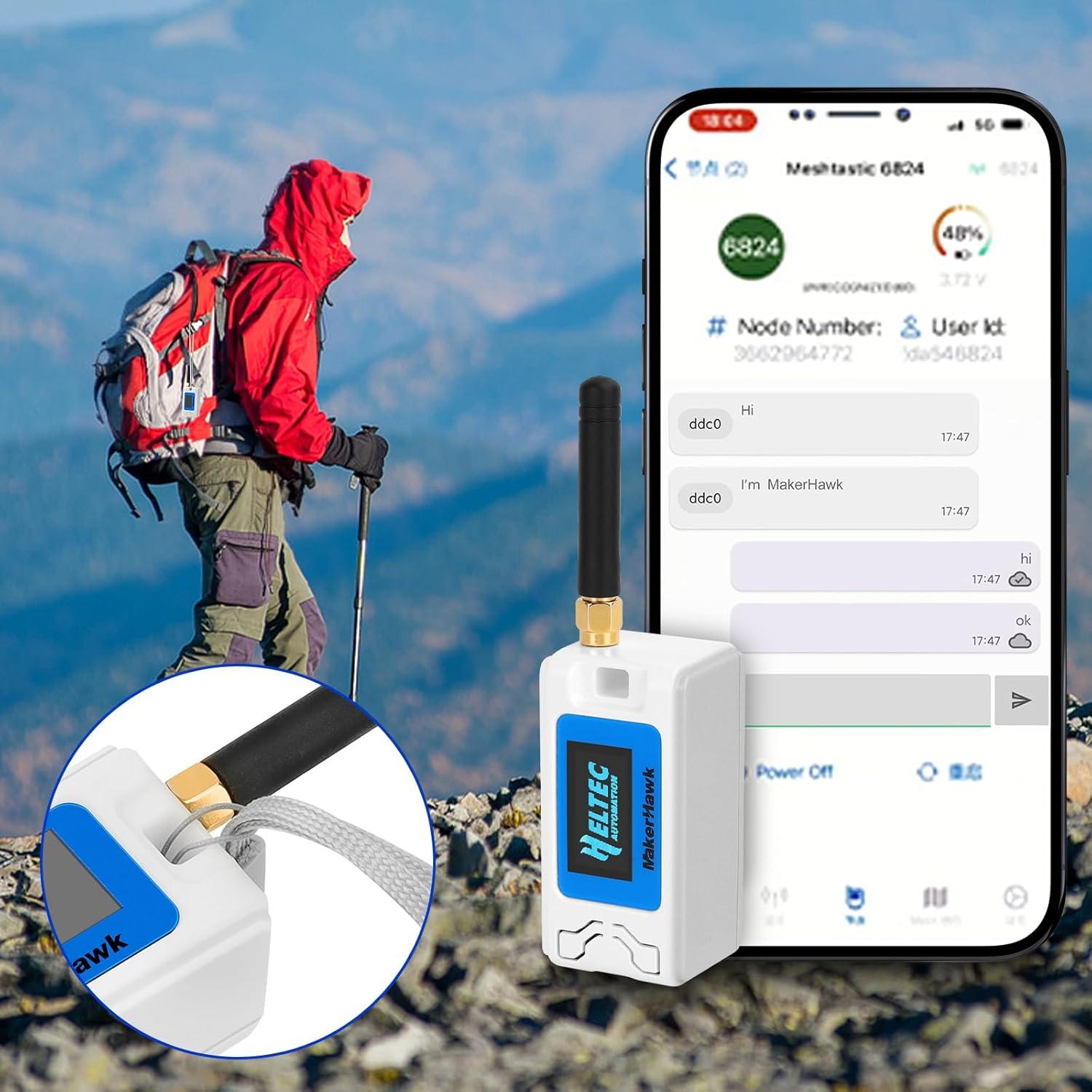 Placa de Desarrollo ESP32 LoRa V3 MakerHawk + Batería 1100mAh