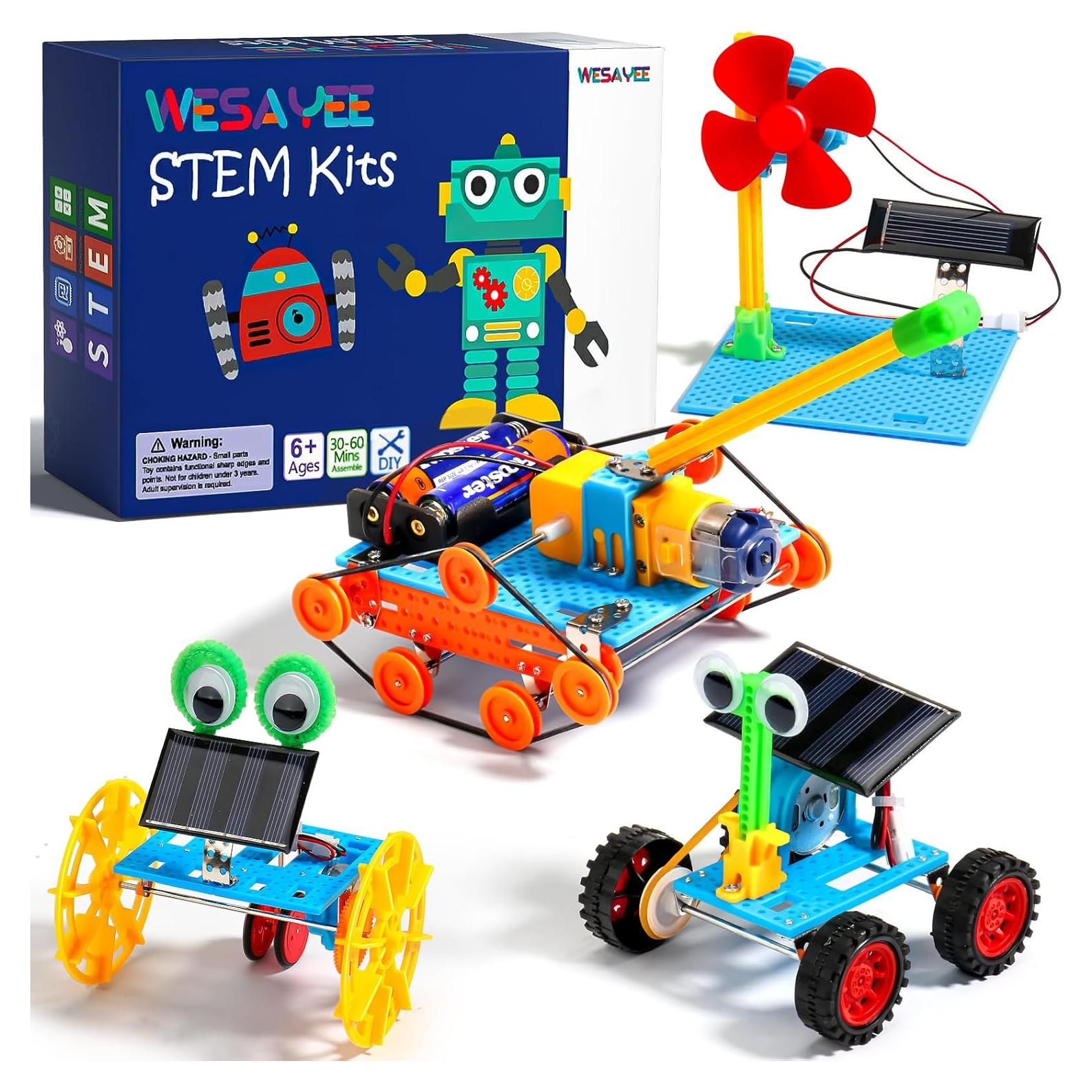 Kit STEM 4 en 1 Wesayee para Niños 8-12 Años Solar