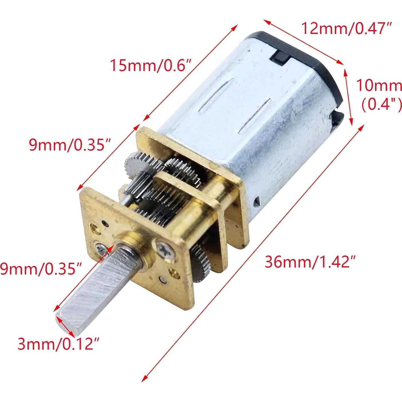 Motor Eléctrico de Reducción GA12-N20 6V 30RPM Antrader
