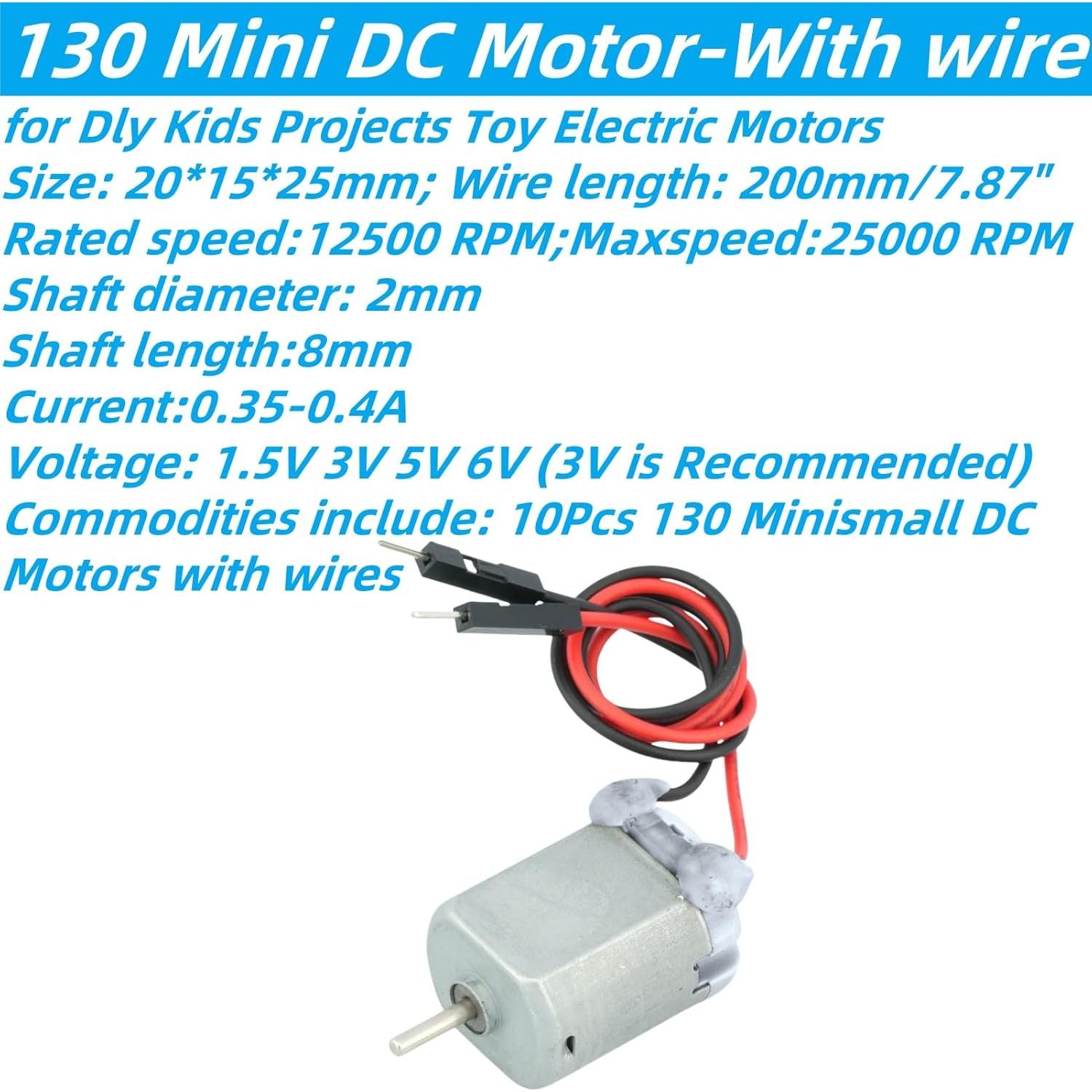 10 Motores de CC Pequeños 1.5V 3V 5V 6V MTDELE para Proyectos DIY