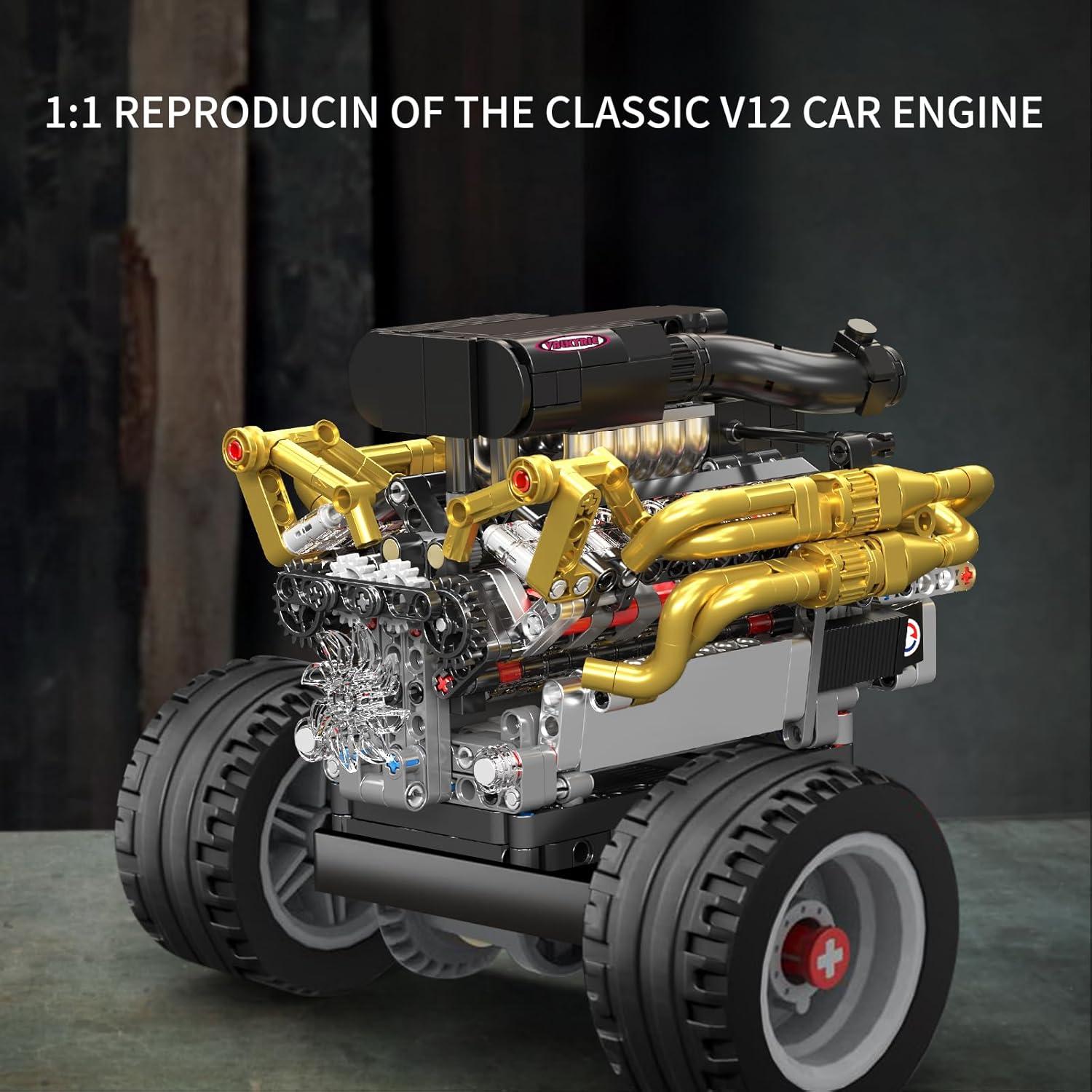 Kit de Motor V12 Mould King - 974 Piezas, Modelo STEM