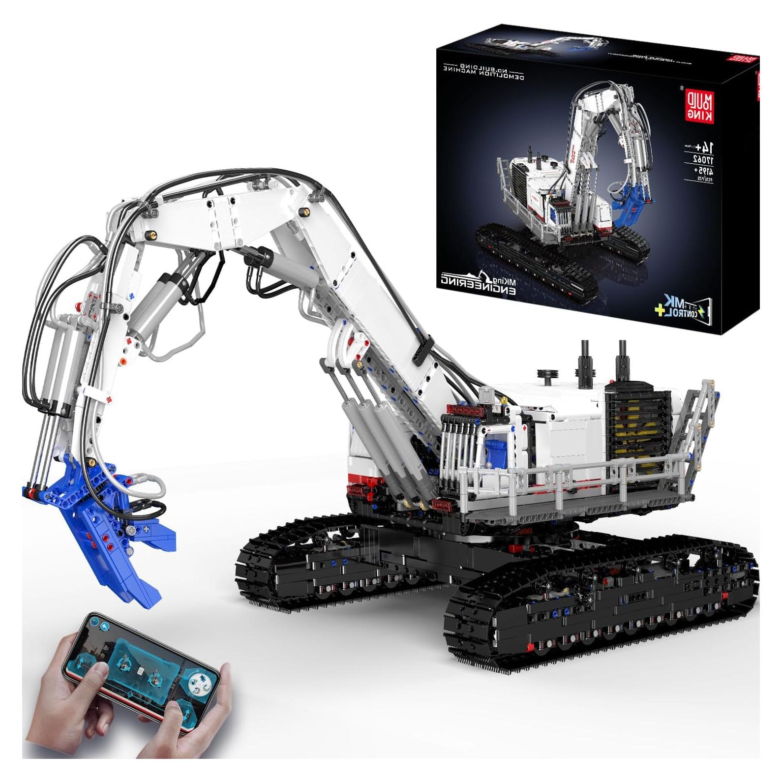 Mould King Grúa de Demolición Móvil 4195 Piezas Control APP