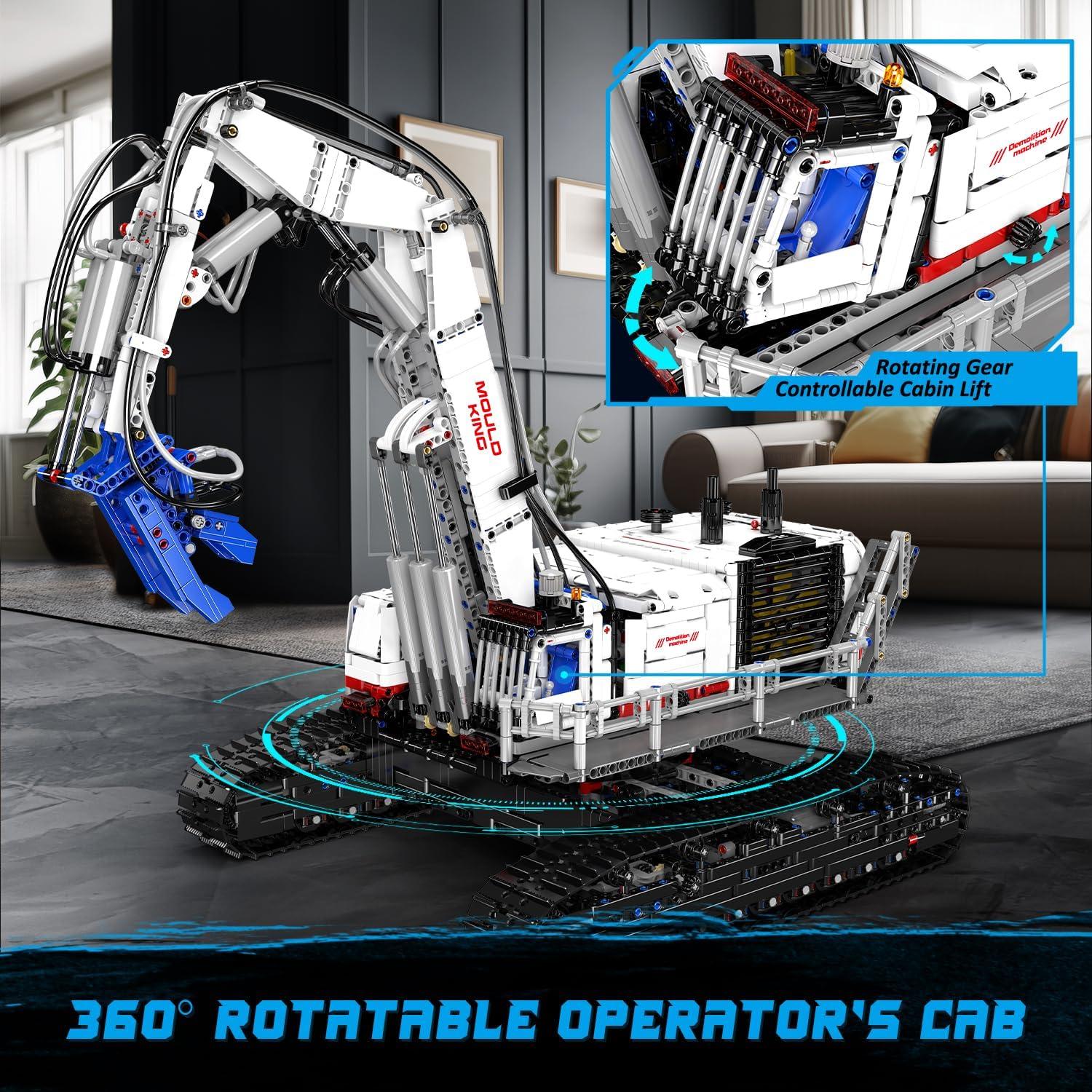 Mould King Grúa de Demolición Móvil 4195 Piezas Control APP