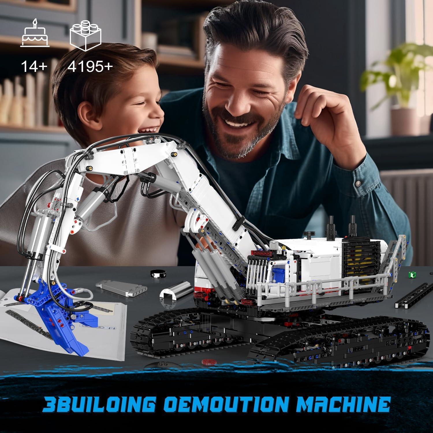 Mould King Grúa de Demolición Móvil 4195 Piezas Control APP