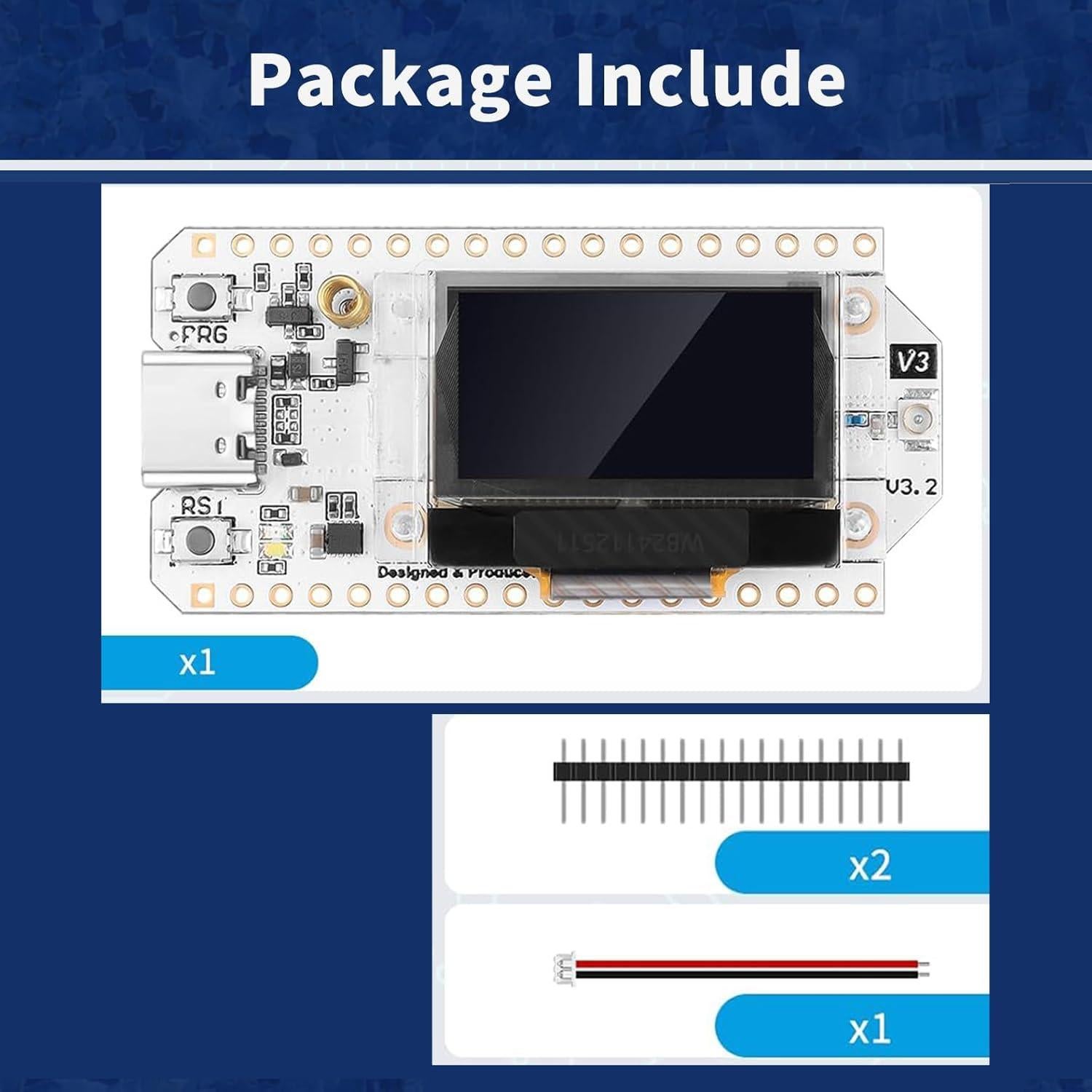 Placa de Desarrollo ESP32 LoRa V3 Meshnology con OLED 0.96"