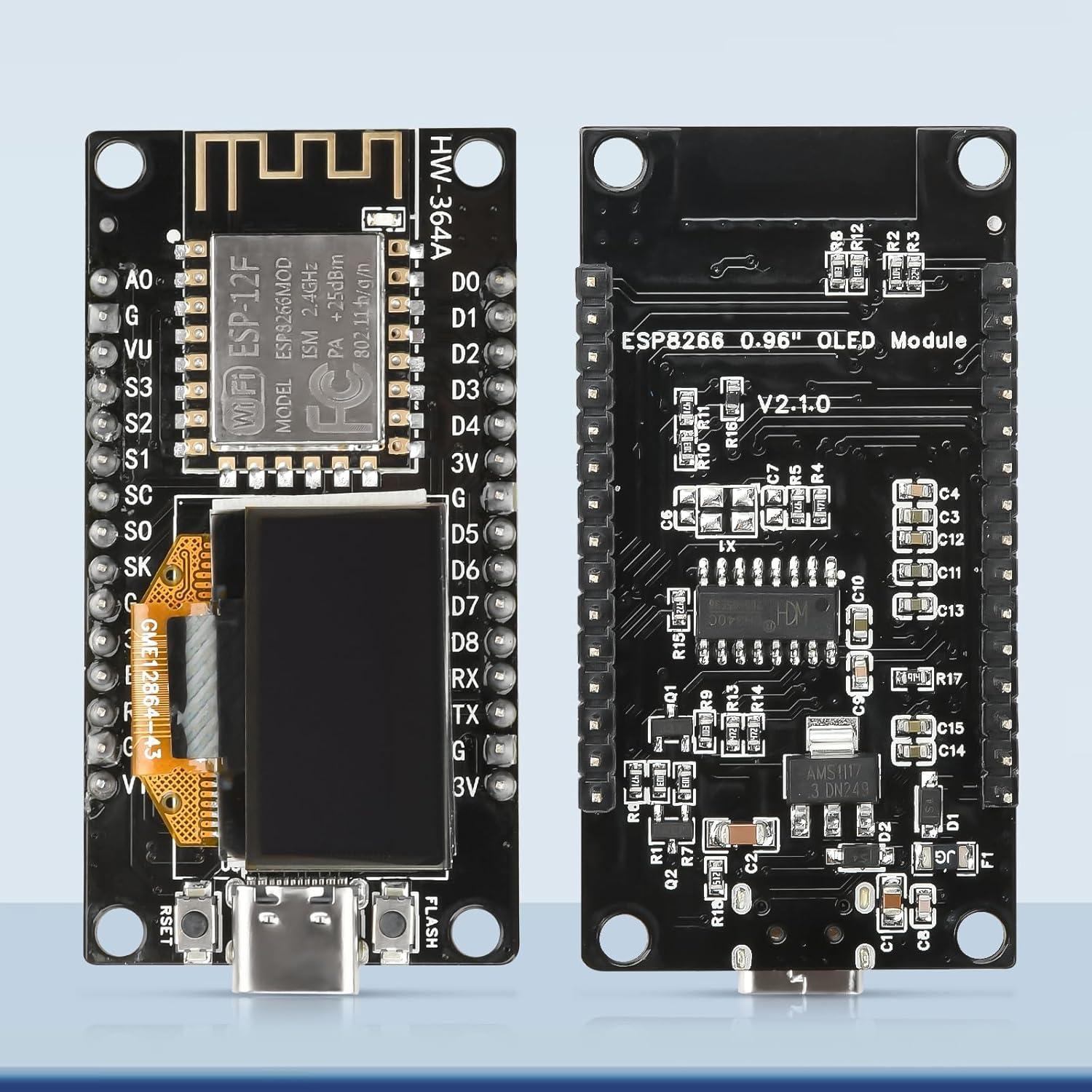 Placa de Desarrollo ESP8266 FORIOT con Pantalla OLED 0.96"
