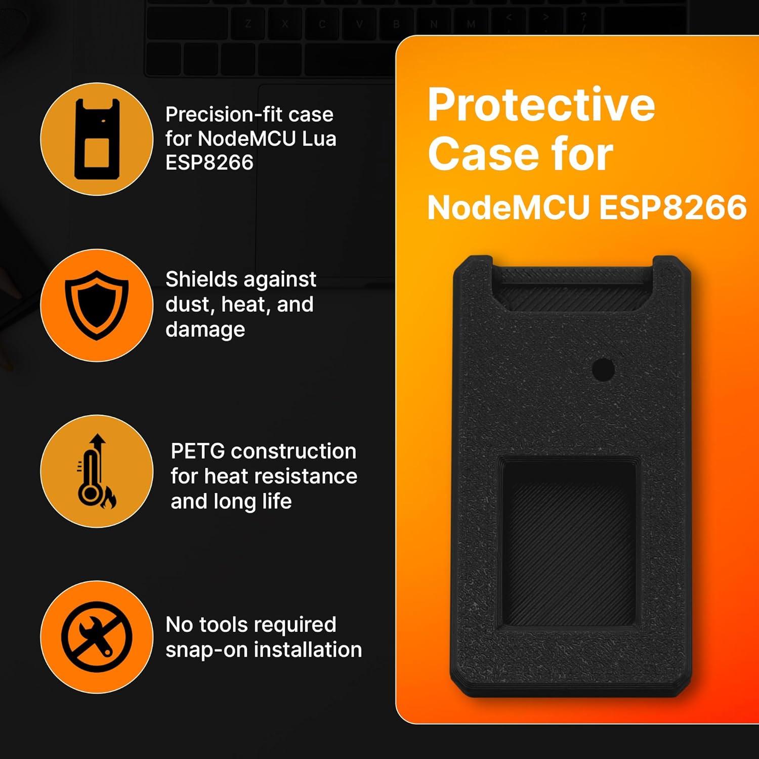 Funda Protectora SplashNColor para NodeMCU ESP8266 - Enclosure Durable