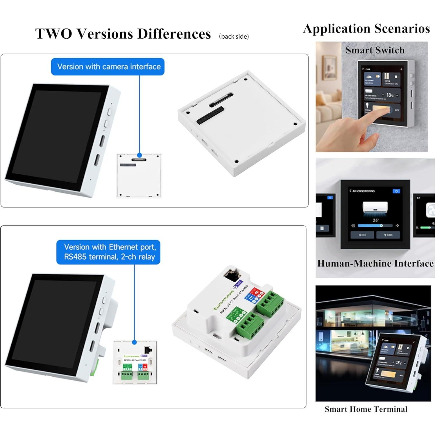 Caja Inteligente UeeKKoo ESP32-P4 con Pantalla Táctil 4"