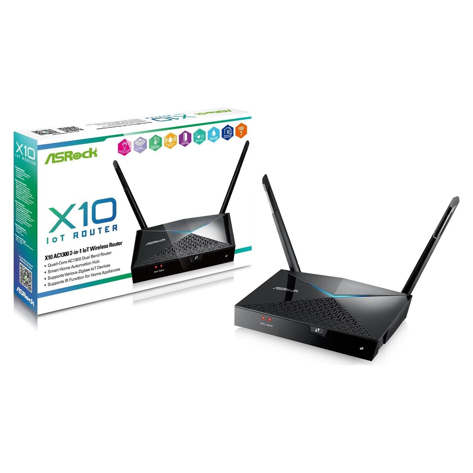 Enrutador Inalámbrico ASRock X10 2-en-1 ZigBee e IR