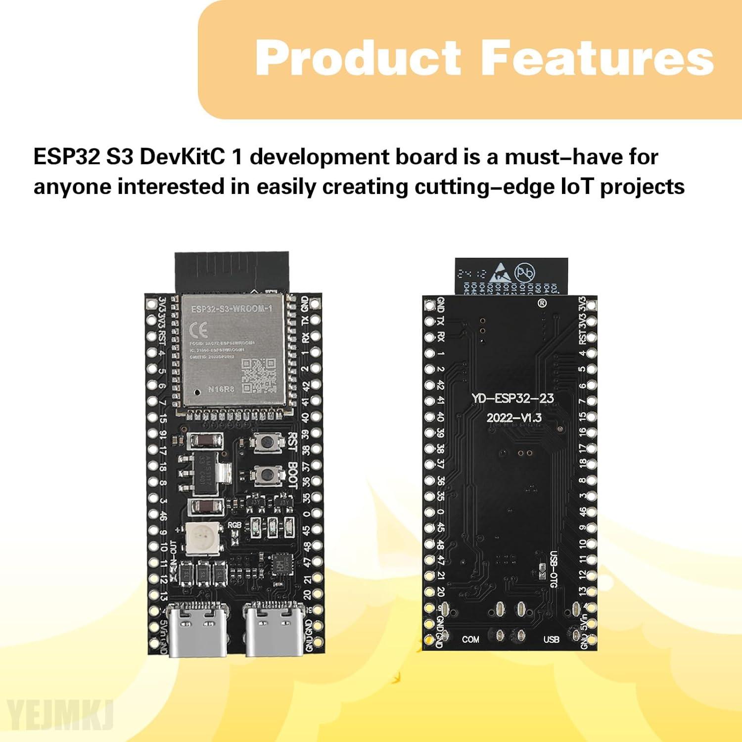 Placa de Desarrollo ESP32-S3 DevKitC 1 YEJMKJ WiFi + Bluetooth