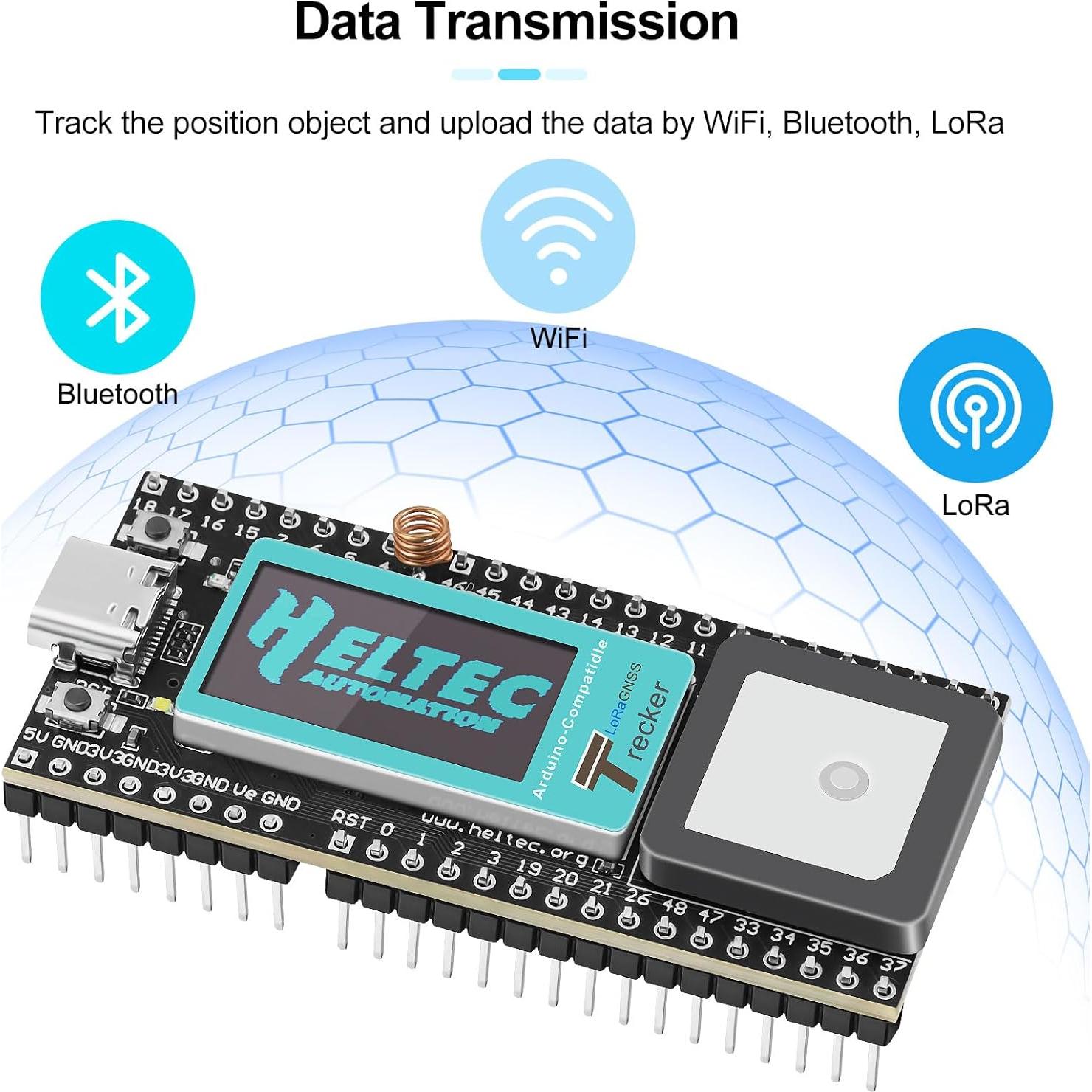 Rastreador Inalámbrico MakerFocus ESP32-S3 con GPS y LoRa