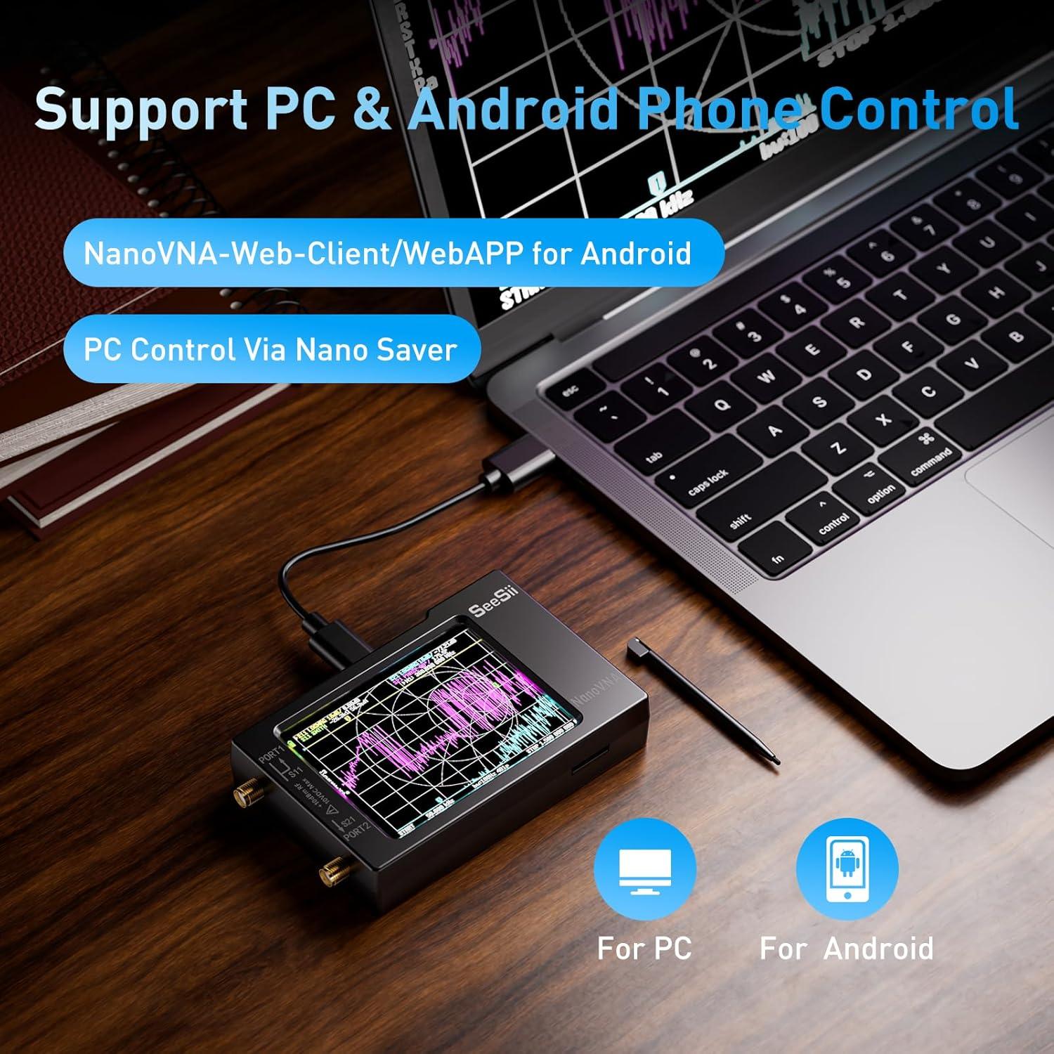 Analizador de Red Vectorial Seesii NanoVNA-H 10KHz-1.5GHz