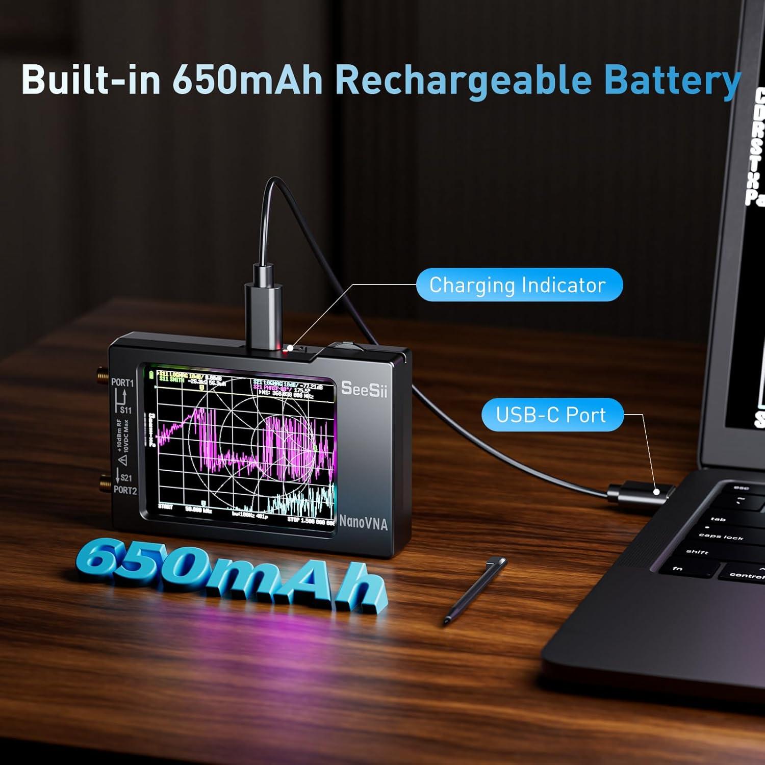 Analizador de Red Vectorial Seesii NanoVNA-H 10KHz-1.5GHz