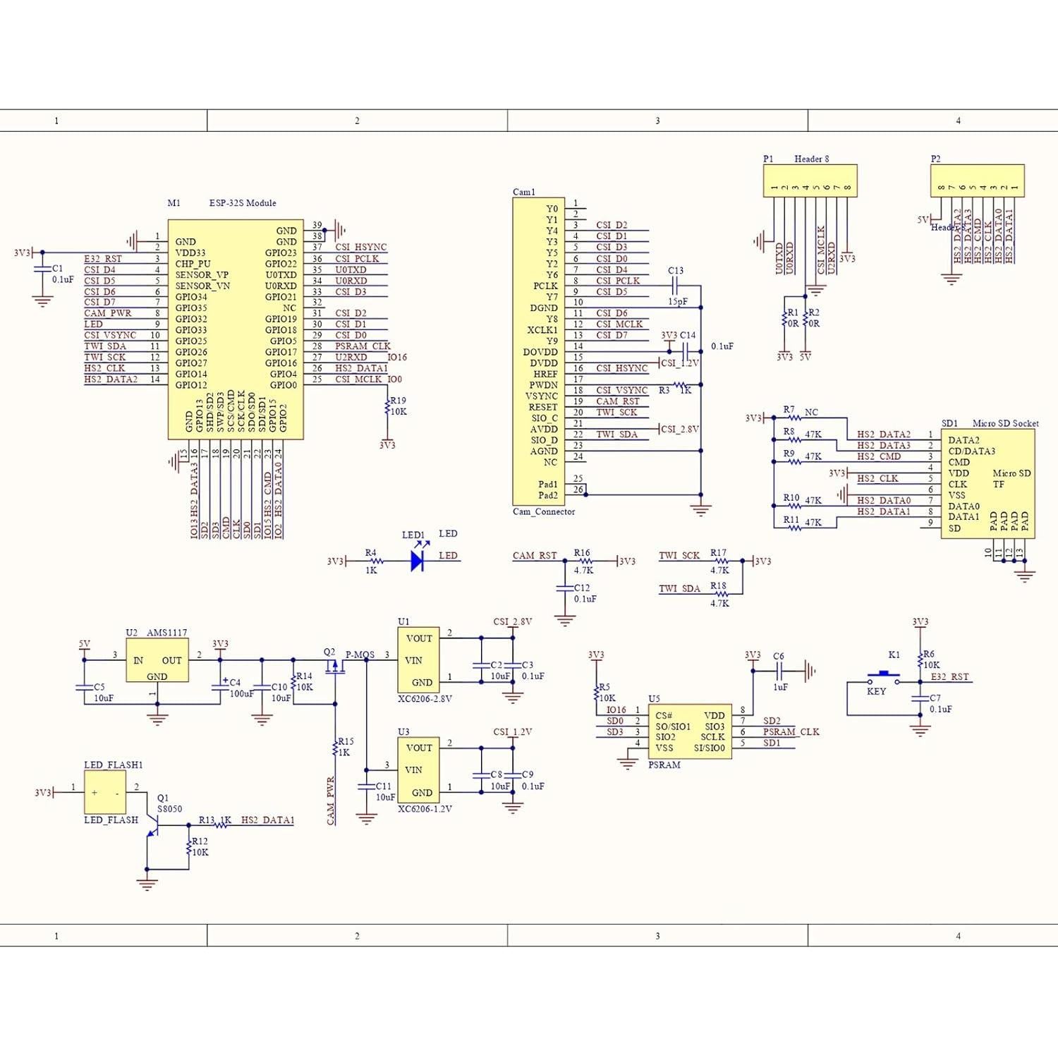 Placa de Desarrollo DORHEA ESP32 CAM WiFi Bluetooth con Cámara OV2640