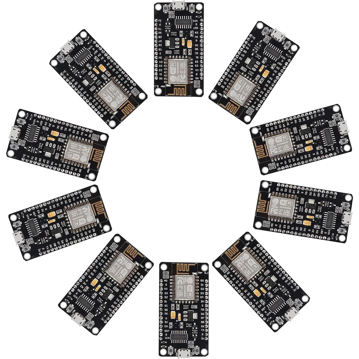 10 Placas de Desarrollo WiFi ESP8266 DORHEA CH340 4M Flash