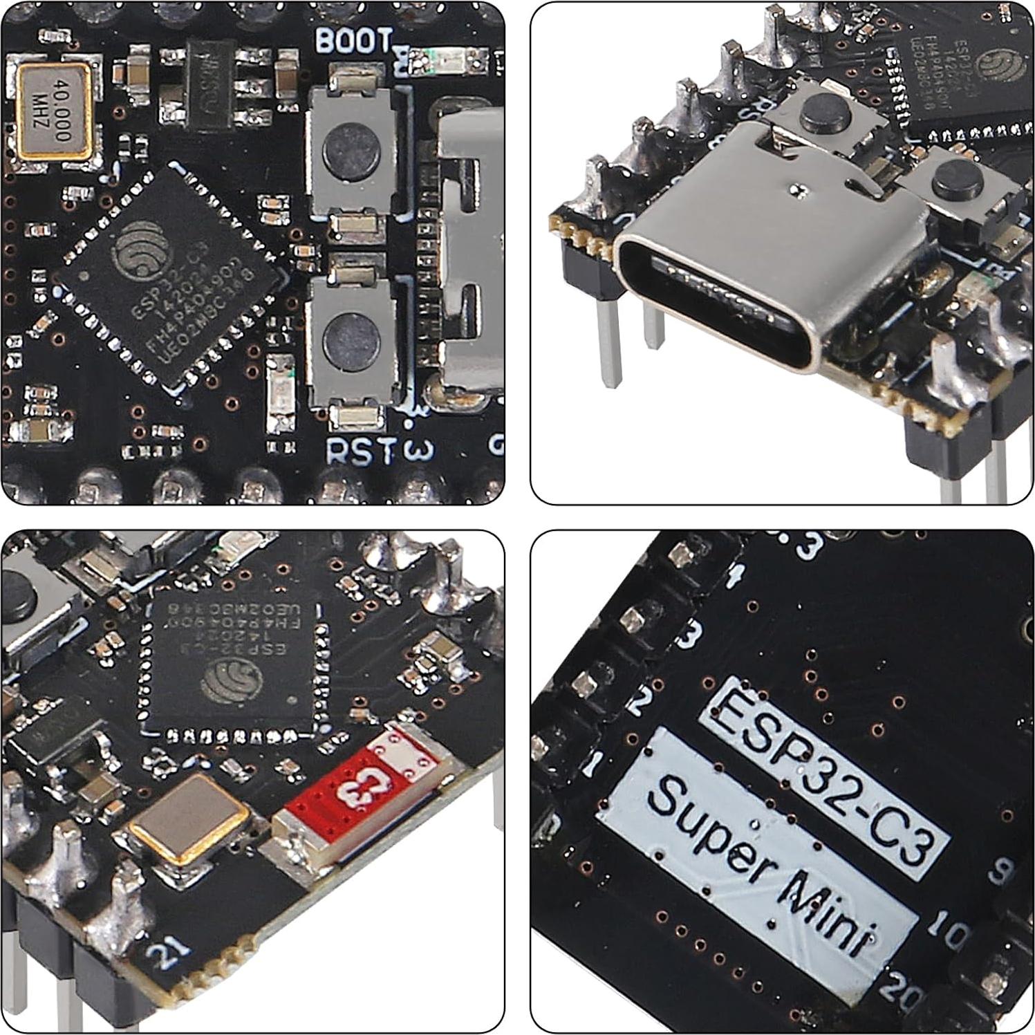 Placa de Desarrollo Mini ESP32-C3 DORHEA 2 Pcs WiFi Bluetooth