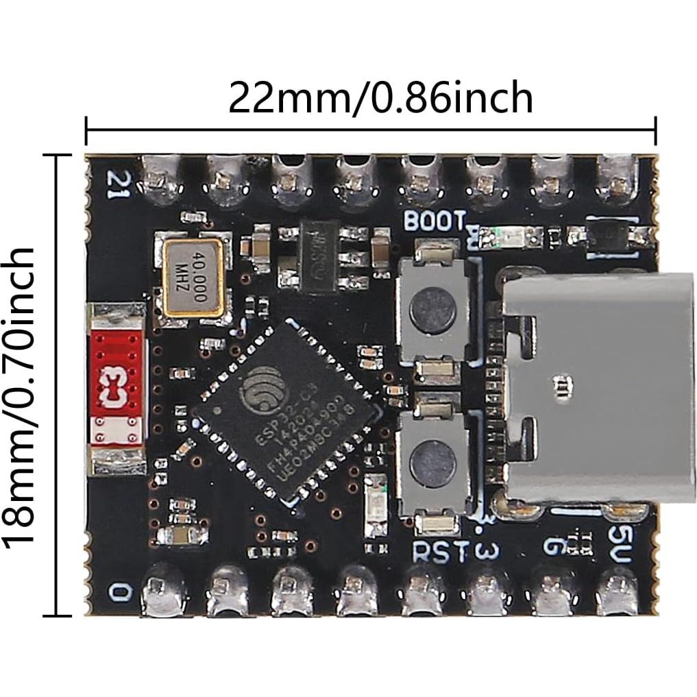 Placa de Desarrollo Mini ESP32-C3 DORHEA 2 Pcs WiFi Bluetooth