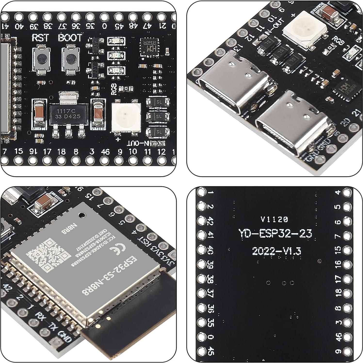 Placa de Desarrollo AITRIP ESP32-S3 N8R8 WiFi + Bluetooth