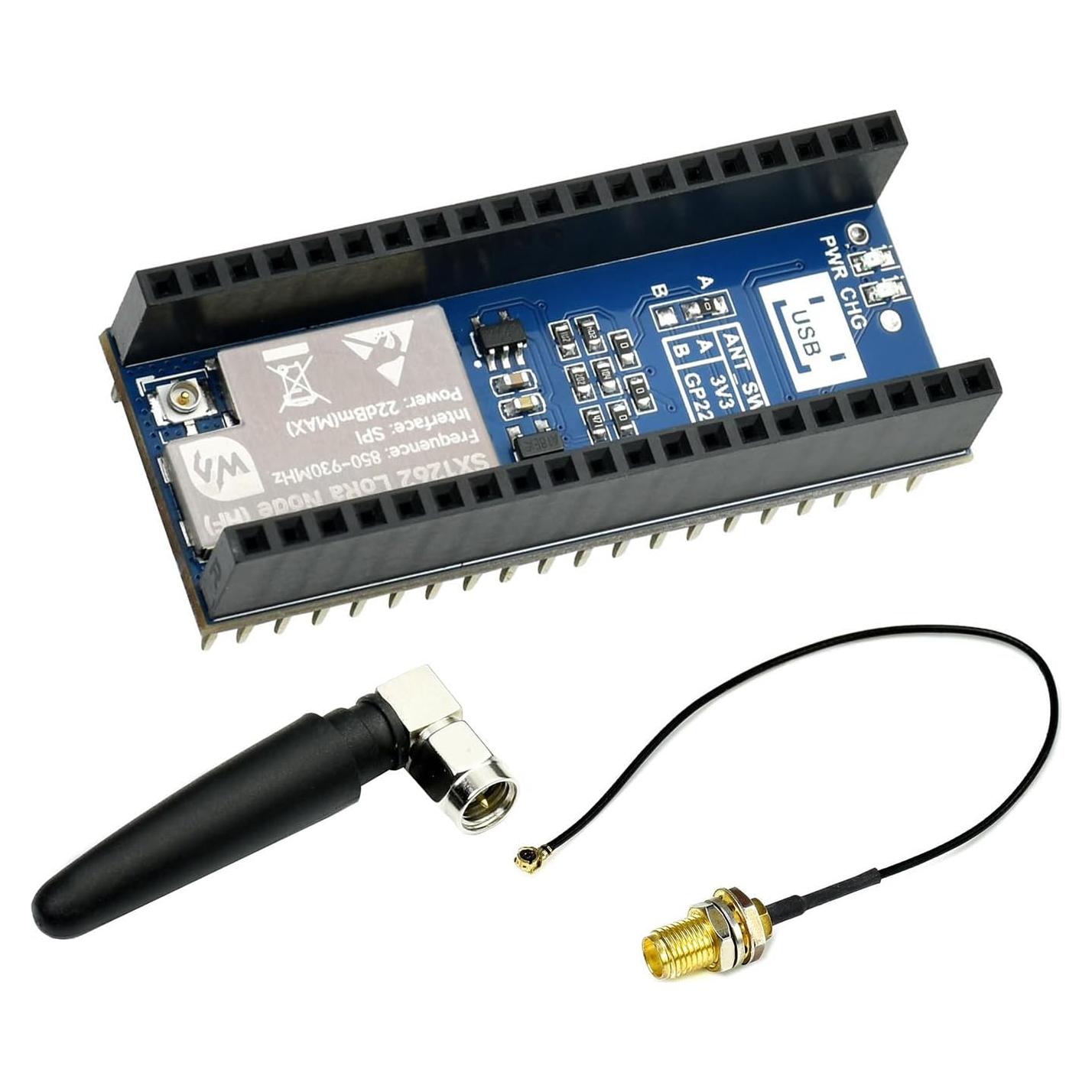 Módulo LoRa Pico SX1262 Waveshare para Raspberry Pi Pico