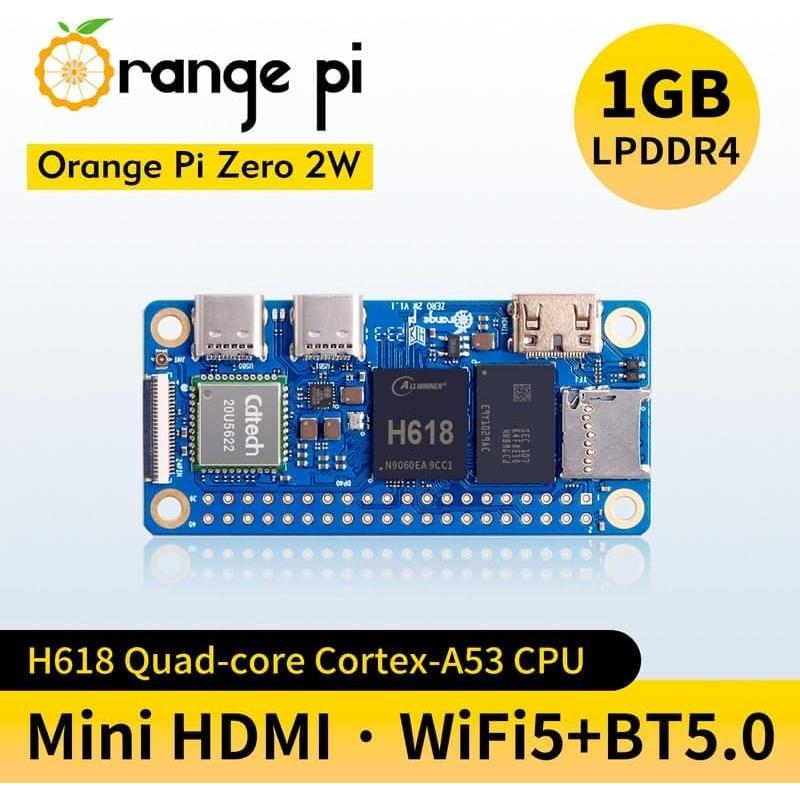 Orange Pi Zero 2W 1GB LPDDR4 Cuádruple Núcleo 4K HDMI