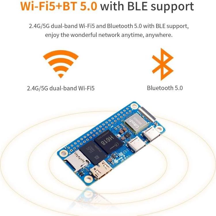 Orange Pi Zero 2W 1GB LPDDR4 Cuádruple Núcleo 4K HDMI